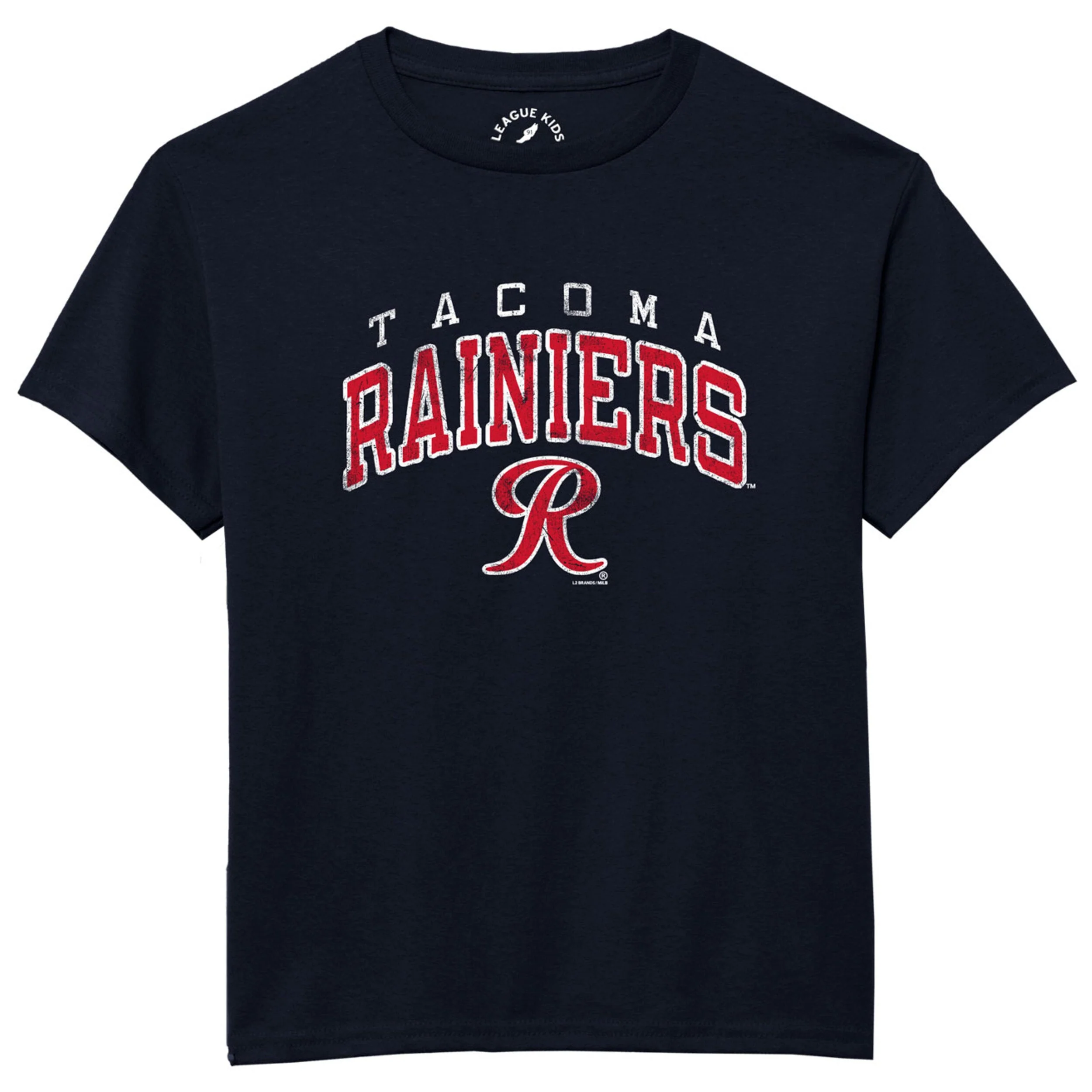 Tacoma Rainiers League Youth Navy EZ Wordmark Tee