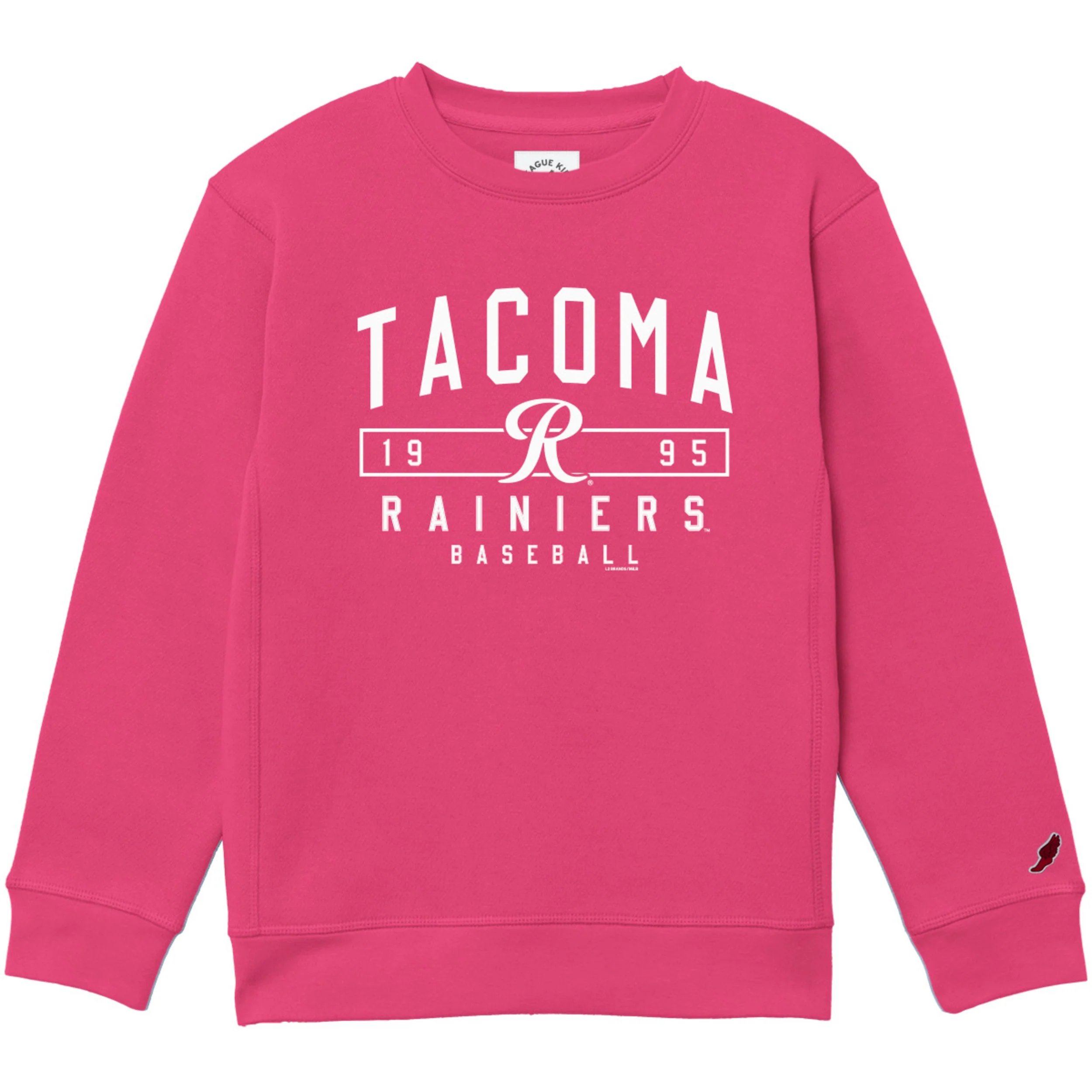 Tacoma Rainiers League Youth Pink Essential Crew