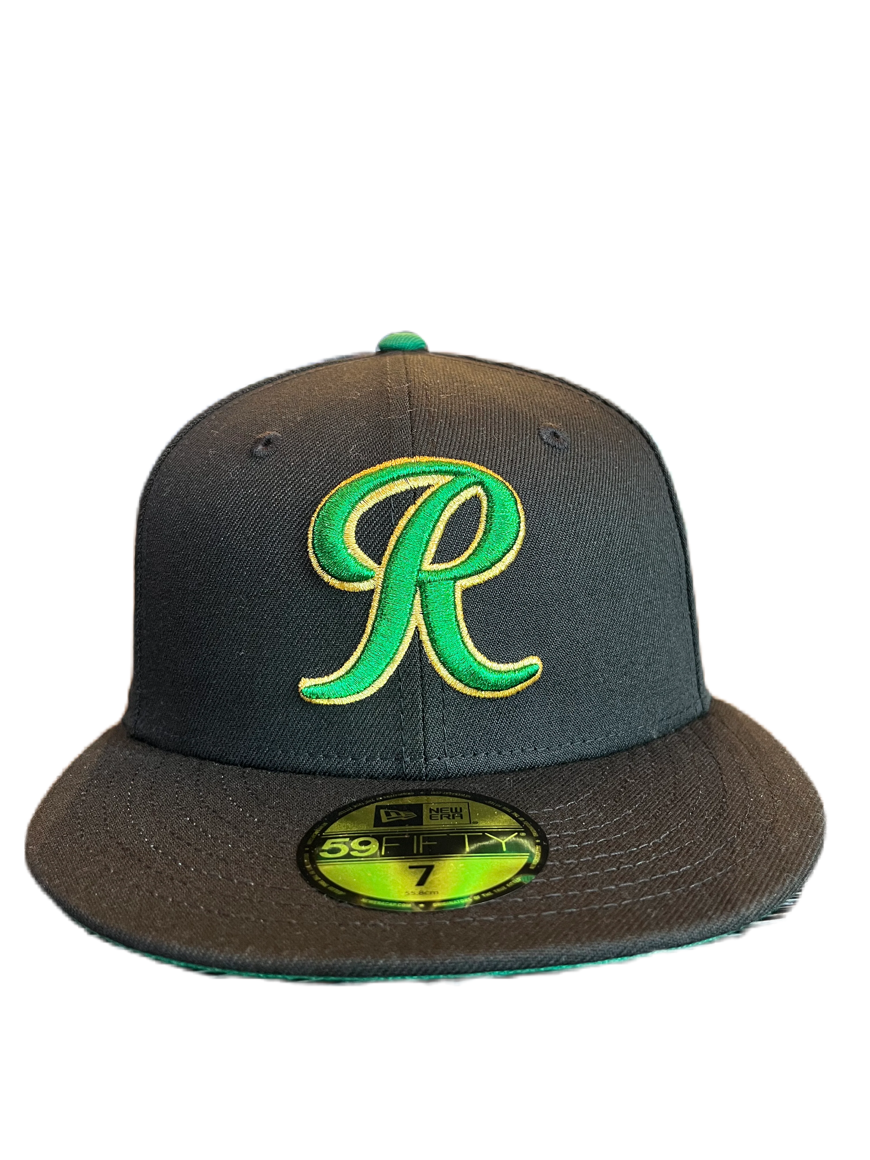 Tacoma Rainiers New Era 59Fifty Black Green R St. Patrick's Day Cap - Image 3