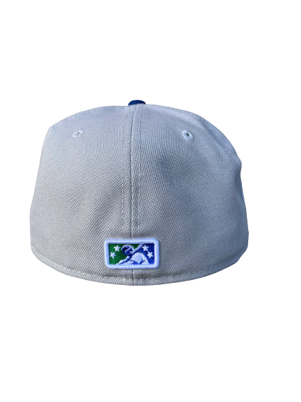 Tacoma Rainiers New Era 59Fifty Gray Royal Blue Green R Cap - Image 3