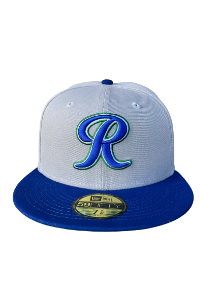 Tacoma Rainiers New Era 59Fifty Gray Royal Blue Green R Cap - Image 4
