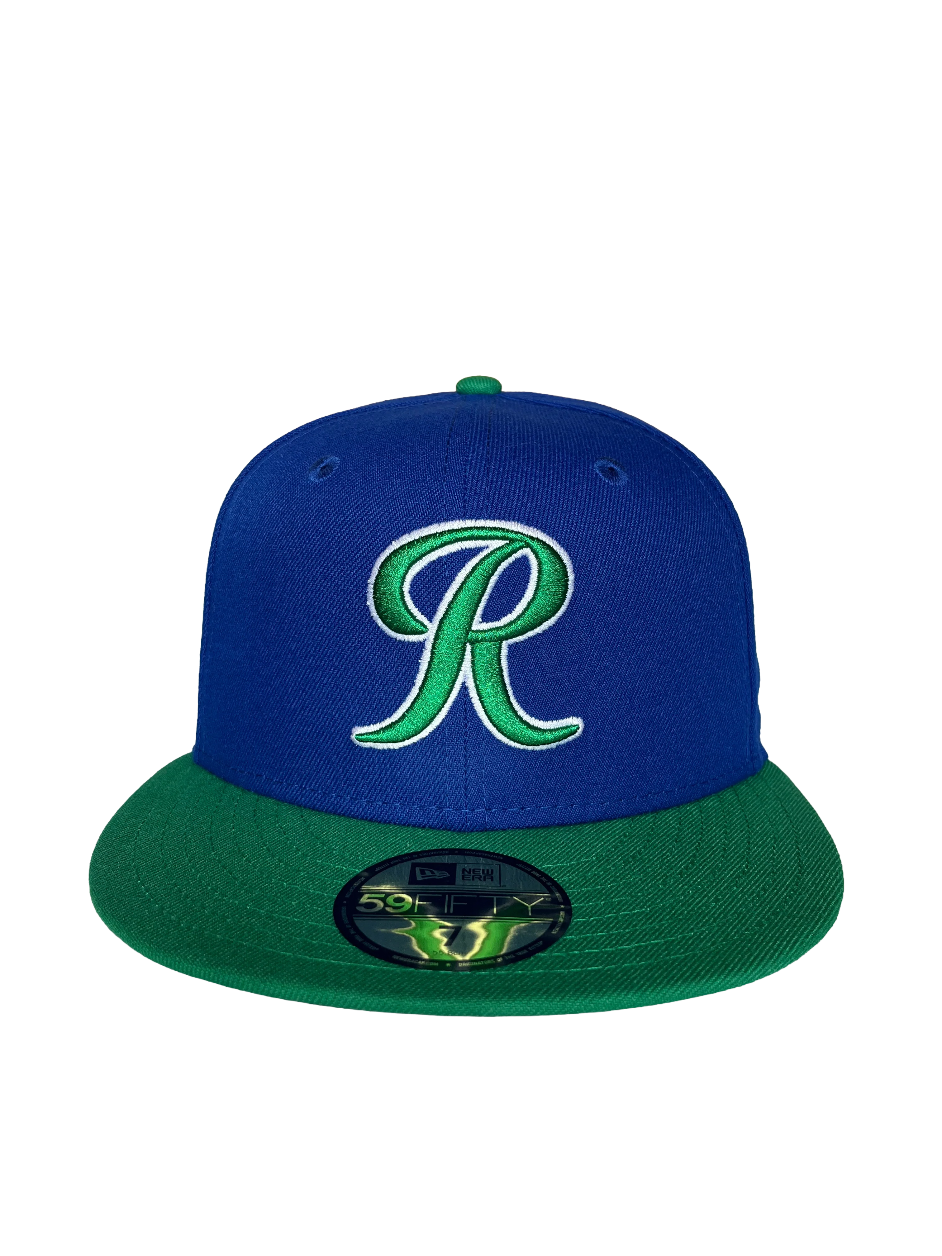 Tacoma Rainiers New Era 59Fifty Majestic Blue Green R Cap - Image 3