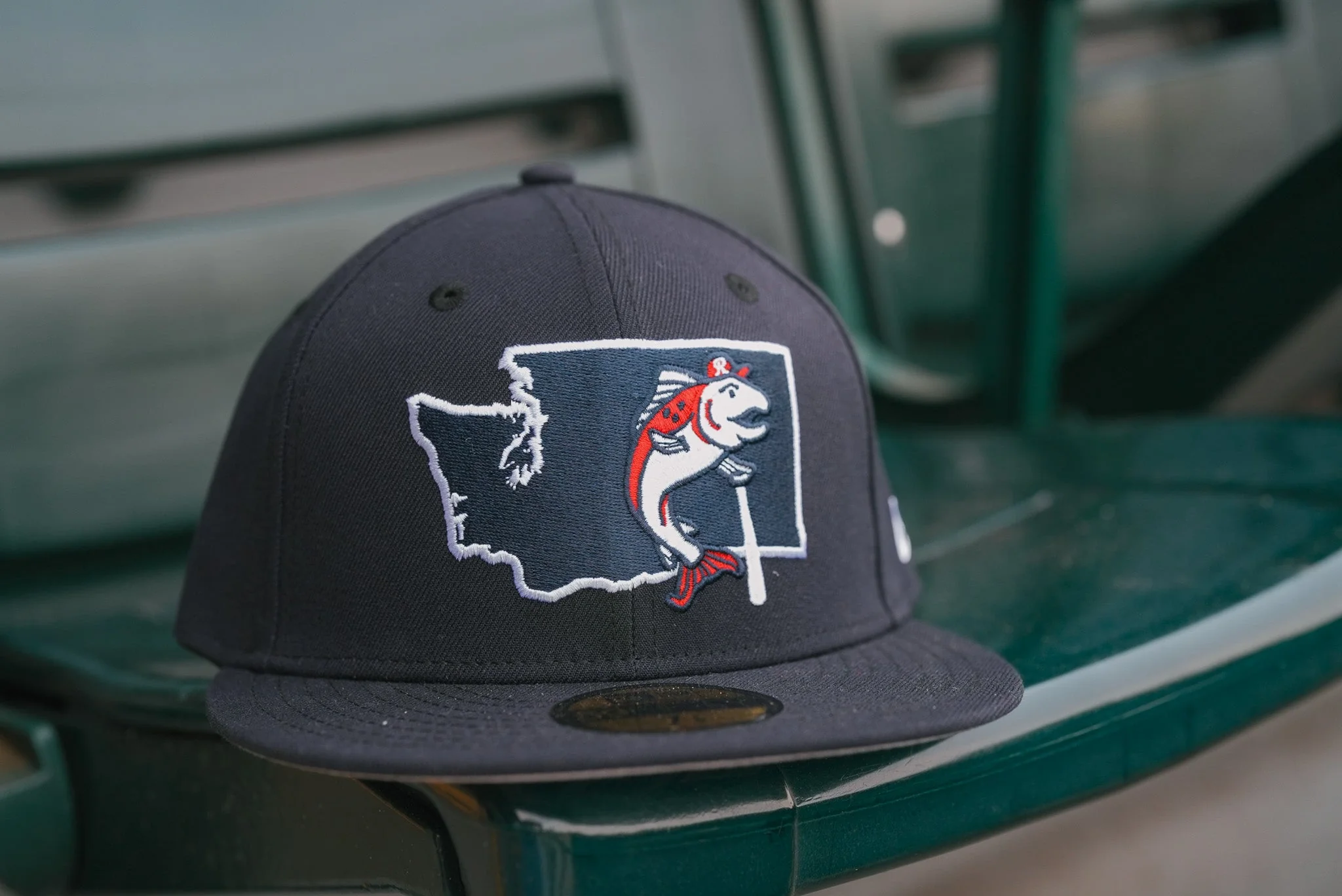 Tacoma Rainiers New Era 59Fifty Navy Slammin' Sam State Cap - Image 8