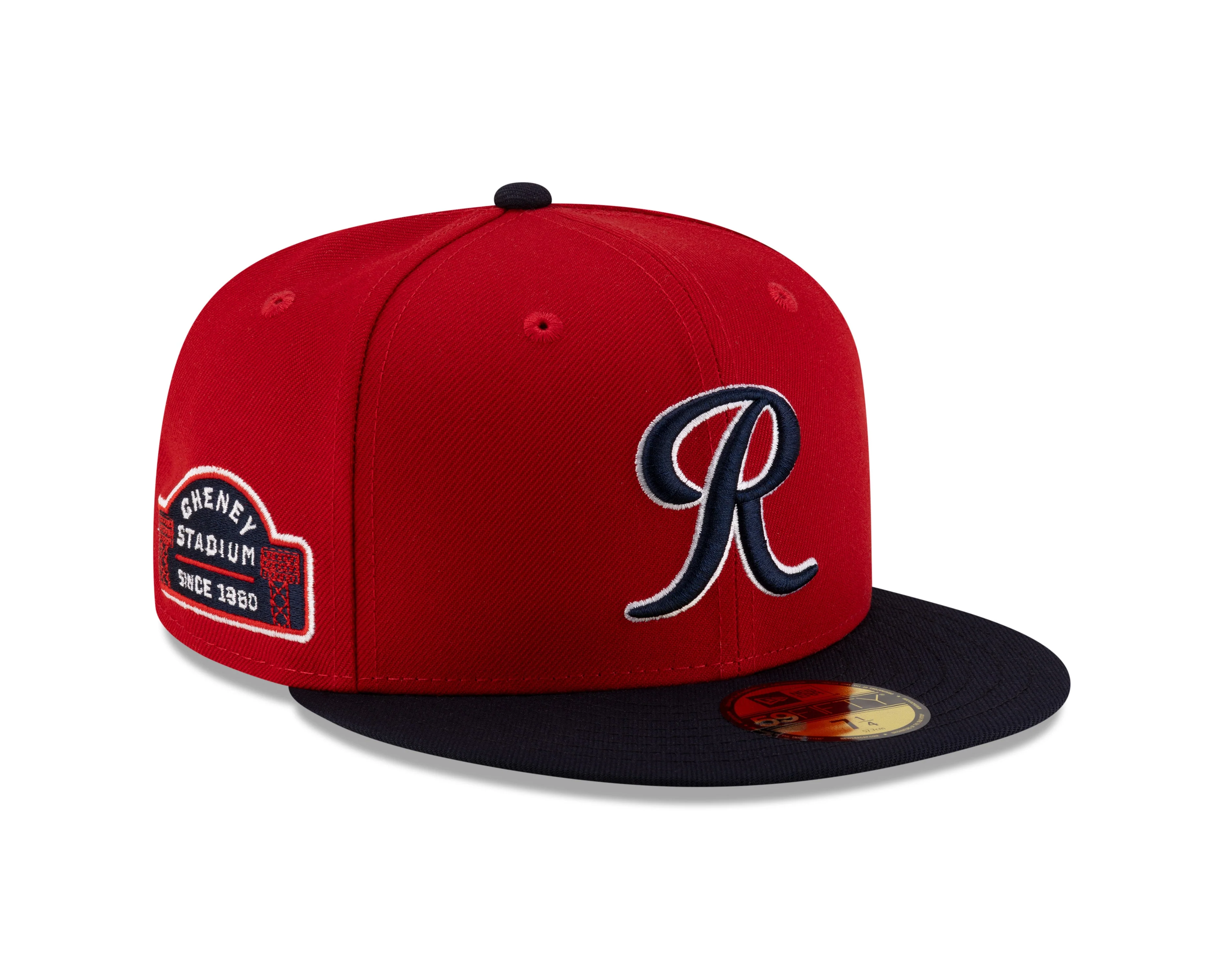 Tacoma Rainiers New Era 59Fifty Red Navy Cheney Patch Cap - Image 3