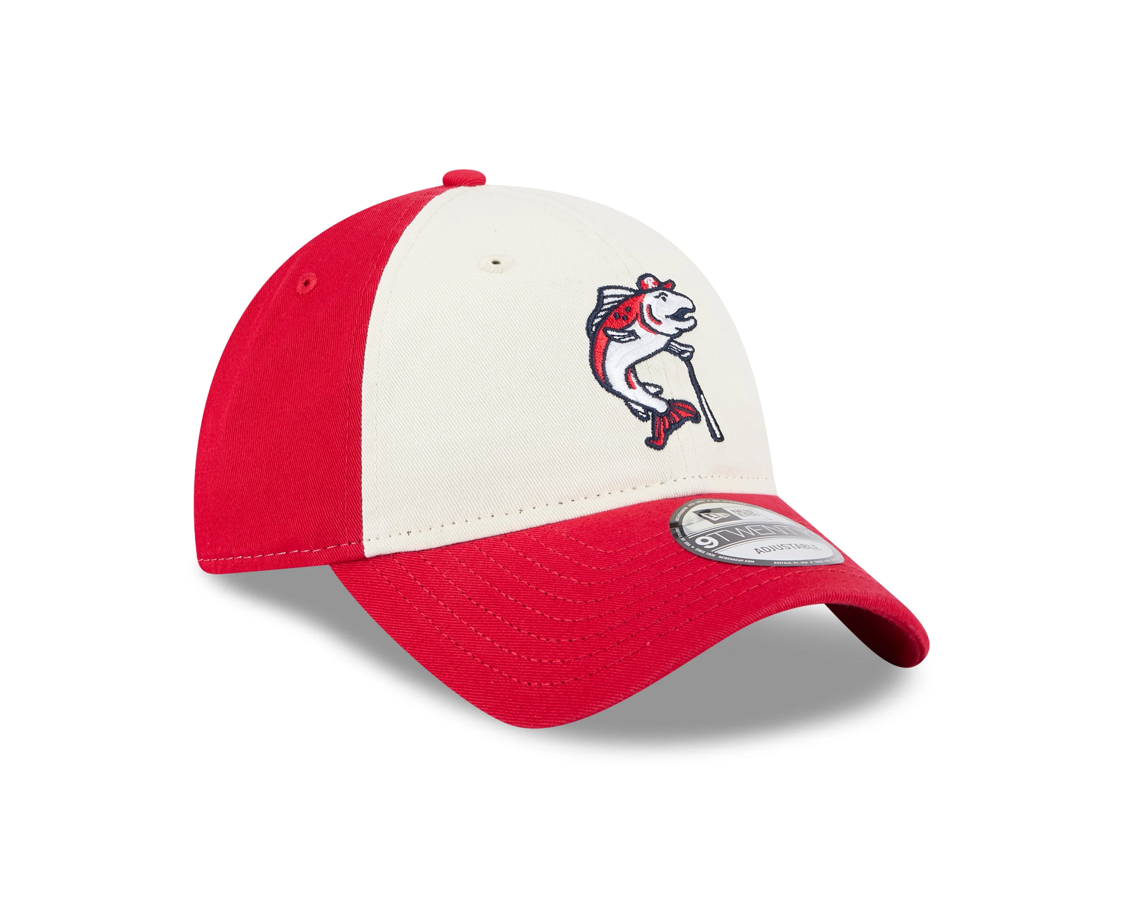 Tacoma Rainiers New Era 9Twenty Red Cream Slammin' Sam Adjustable Cap - Image 4