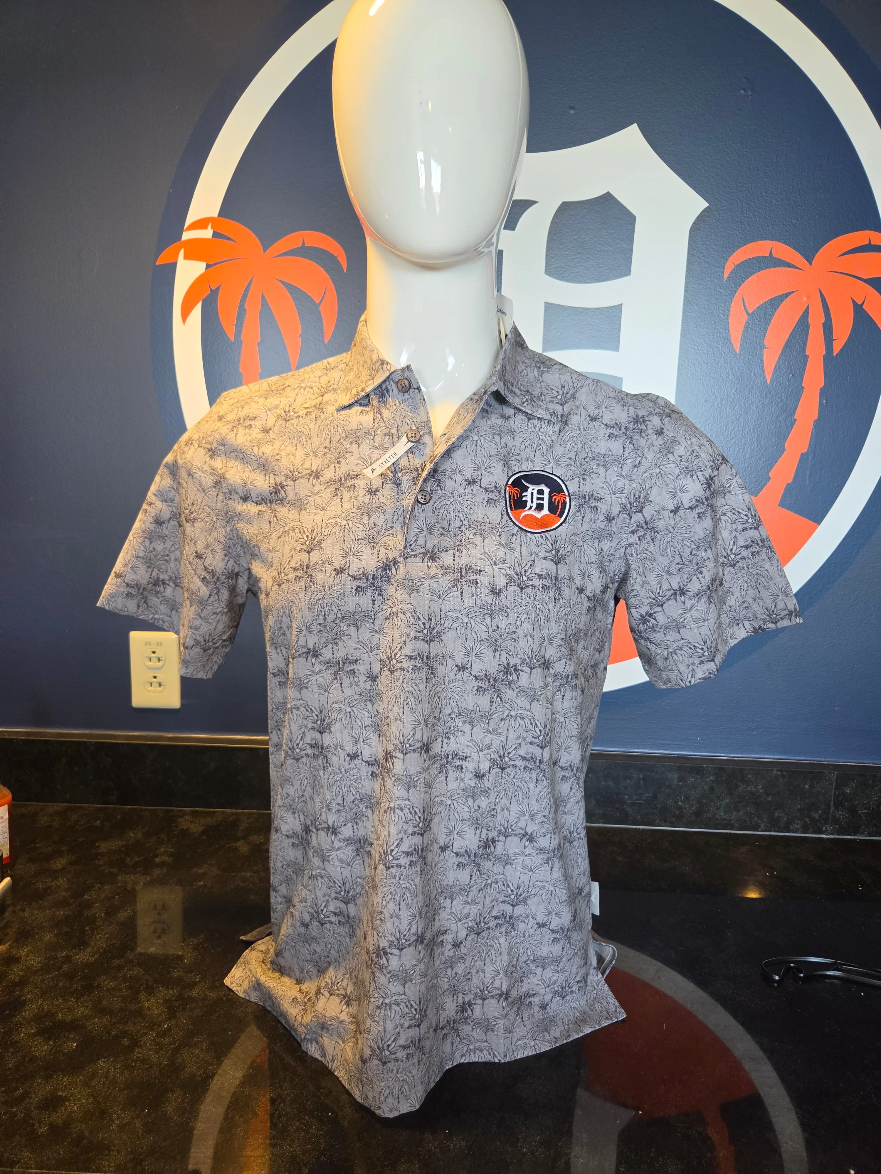 TB Coast Palm Retreat Polo- Cool Gray