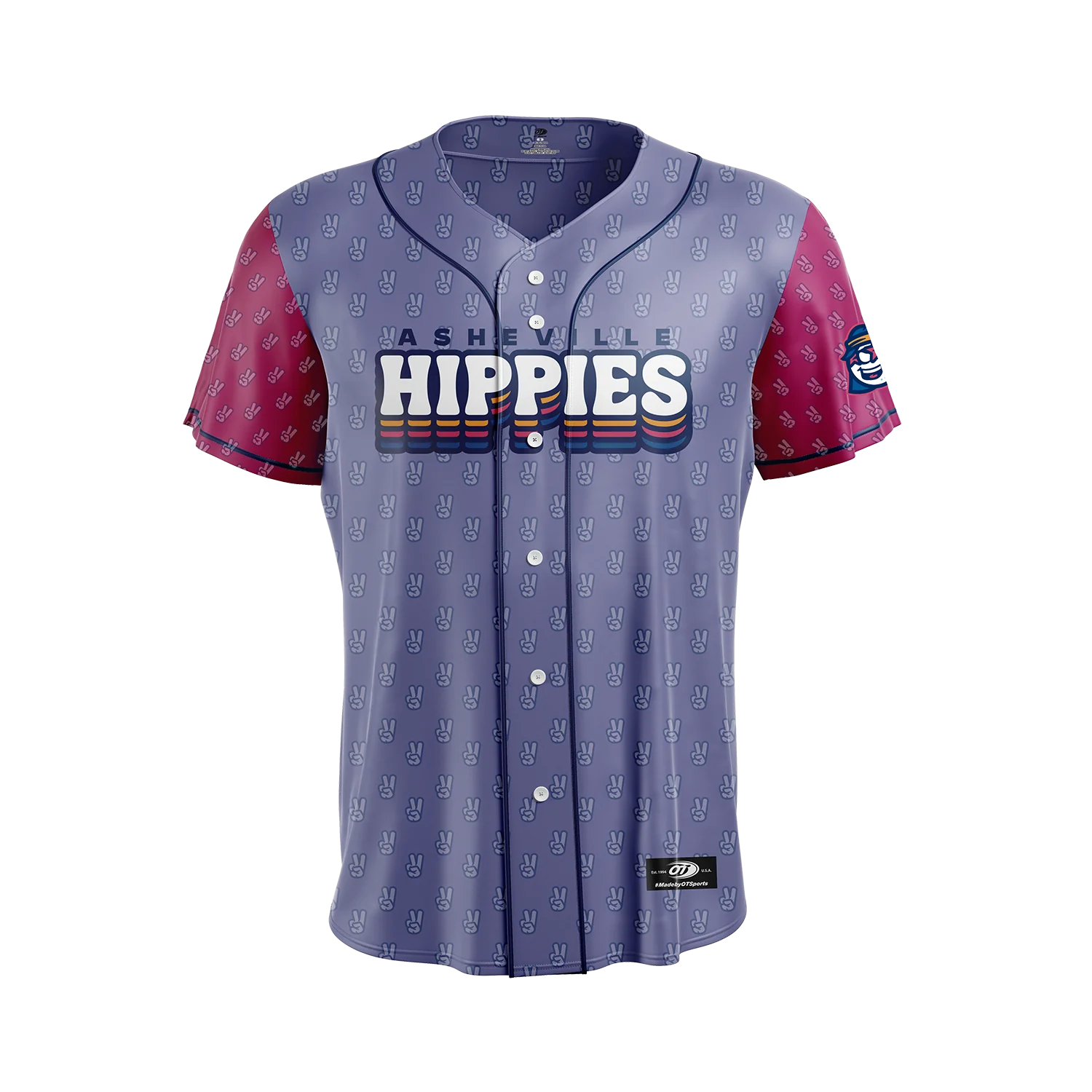 The Asheville Tourists YOUTH Hippies Replica Jersey