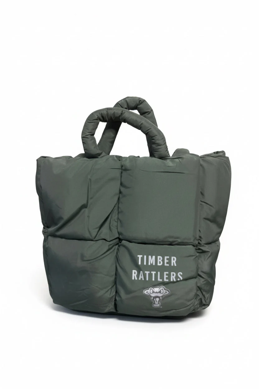 Timber Rattlers Black Puff Tote Bag