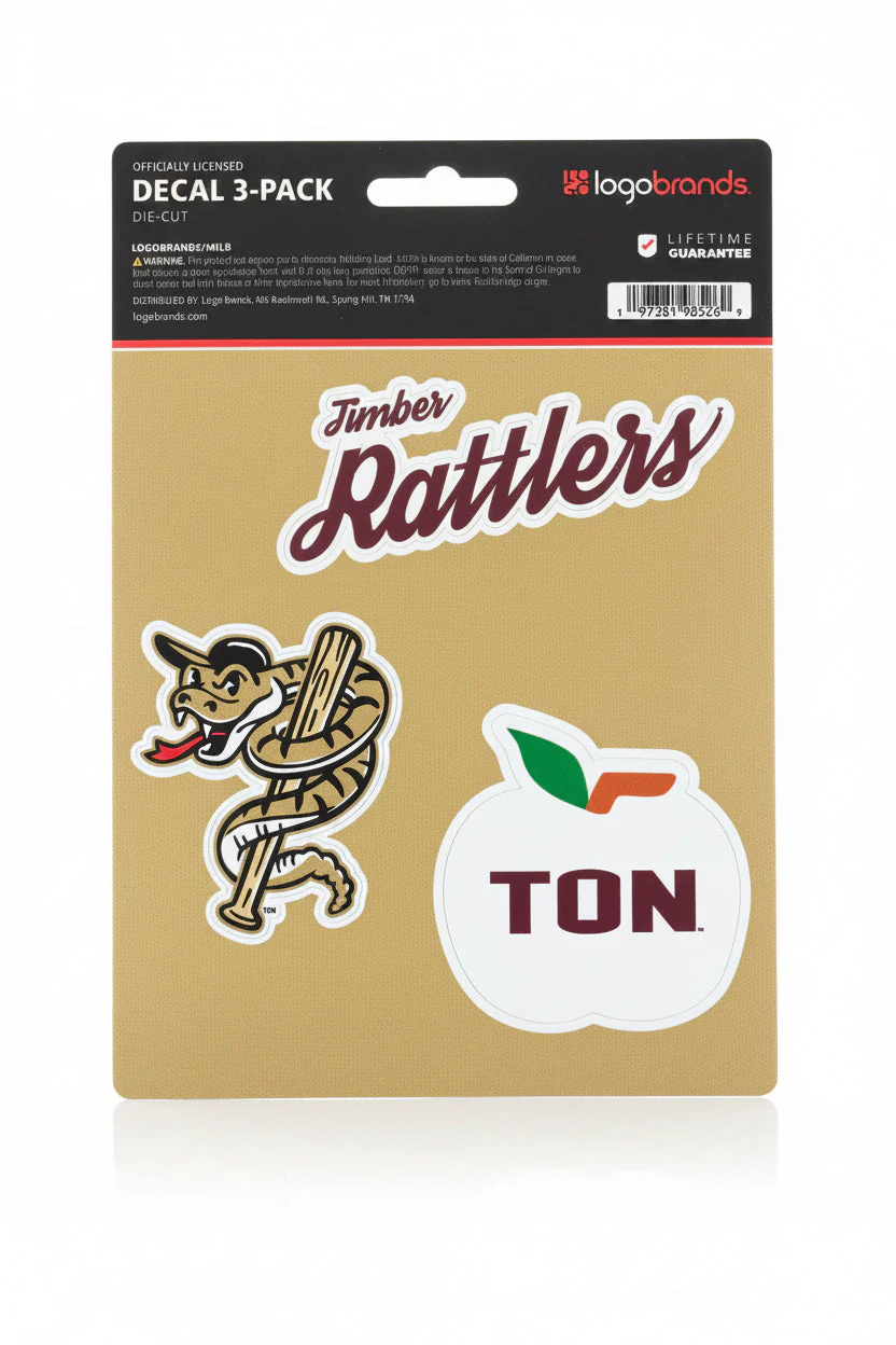 Timber Rattlers Fauxback Decal 3-Pack