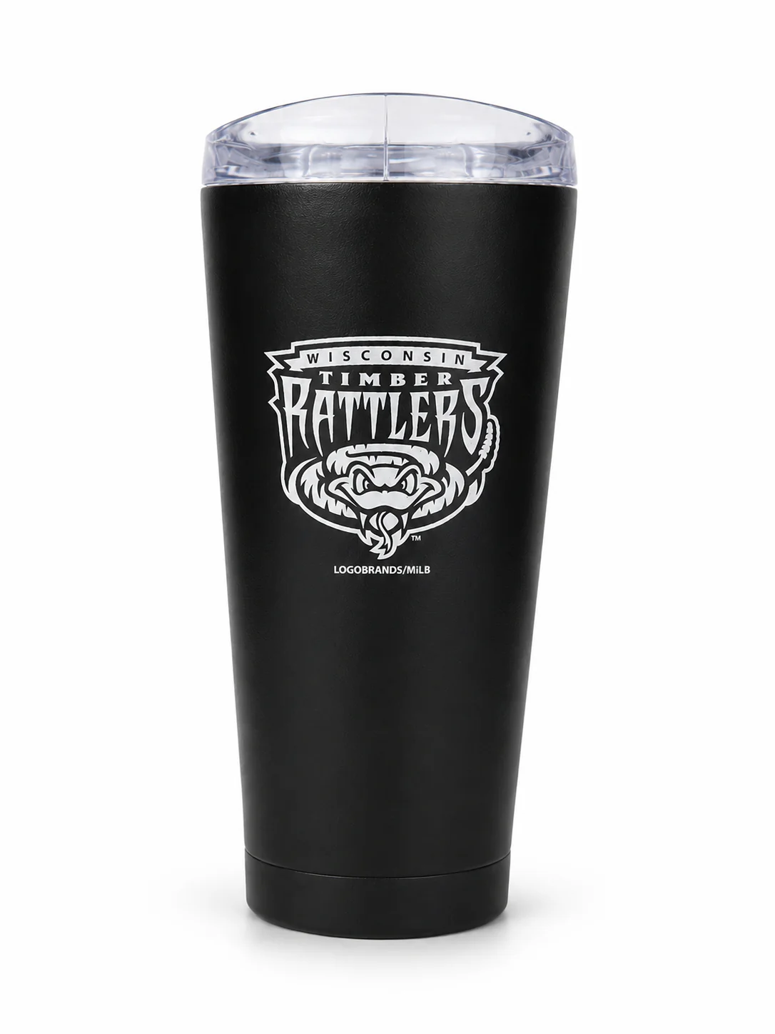 Timber Rattlers Matte Black Travel Tumbler
