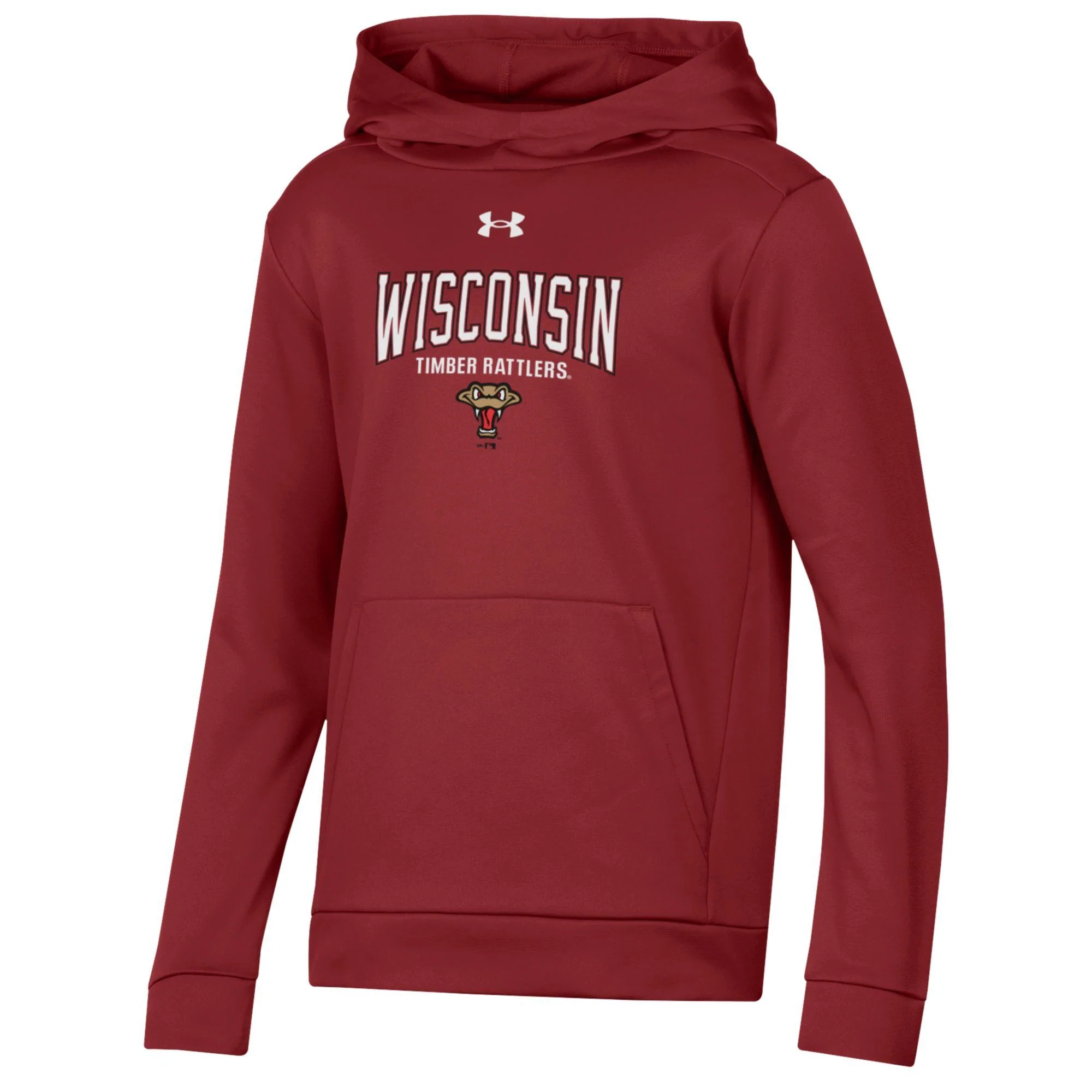 Timber Rattlers YOUTH Under Armour Fleece Cardinal Hood