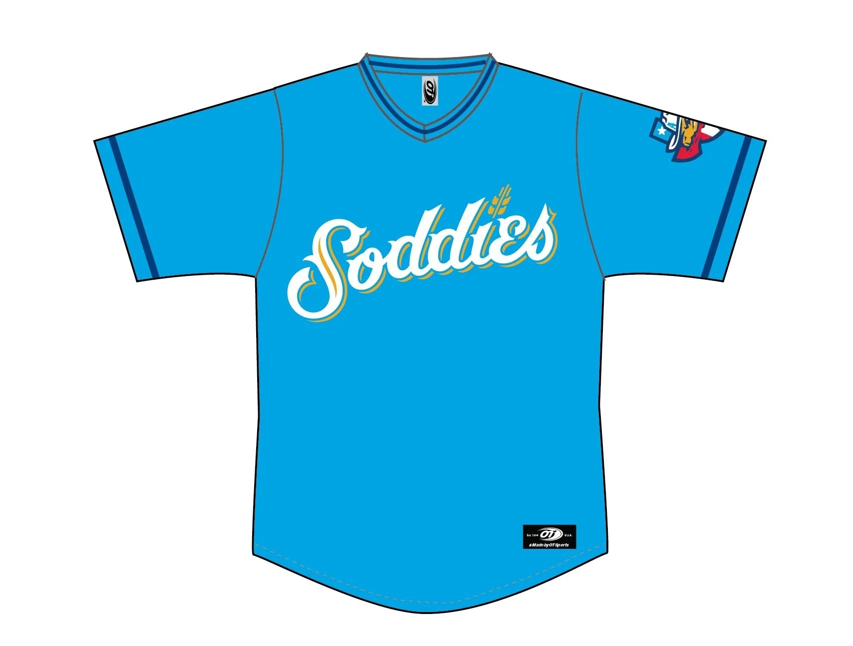 Amarillo Sod Poodles Toddler Blue Sublimated Jersey
