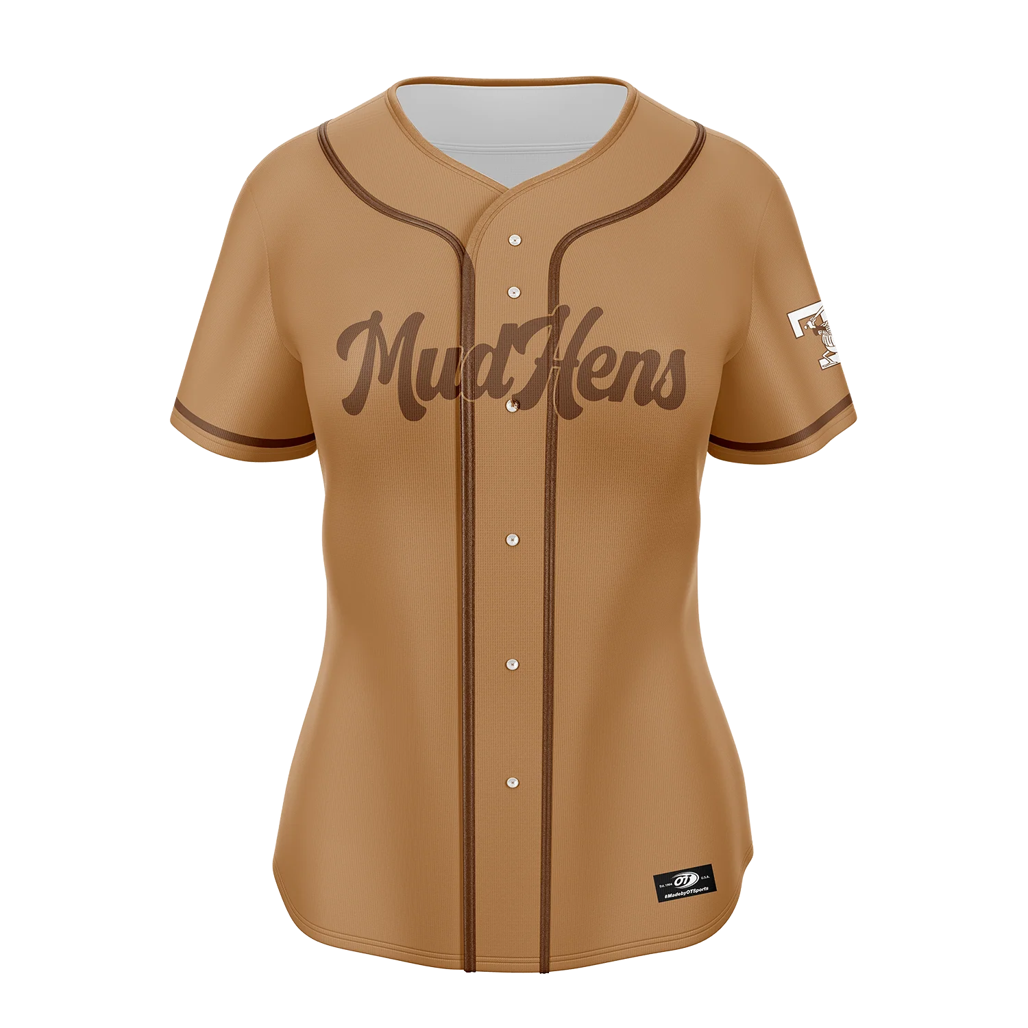 Toledo Mud Hens Beige Ladies Cut Jersey