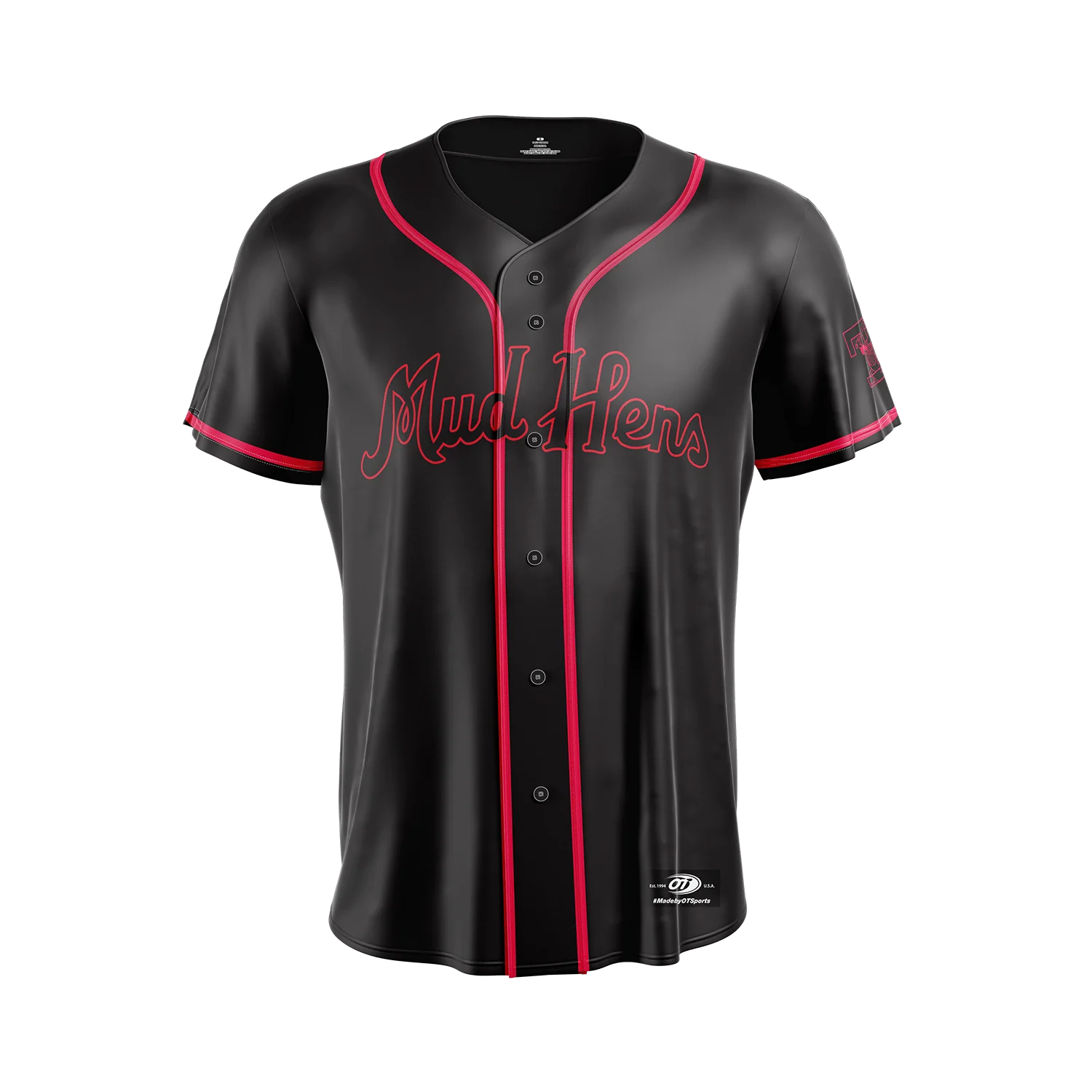 Toledo Mud Hens Black & Red Fashion Jersey