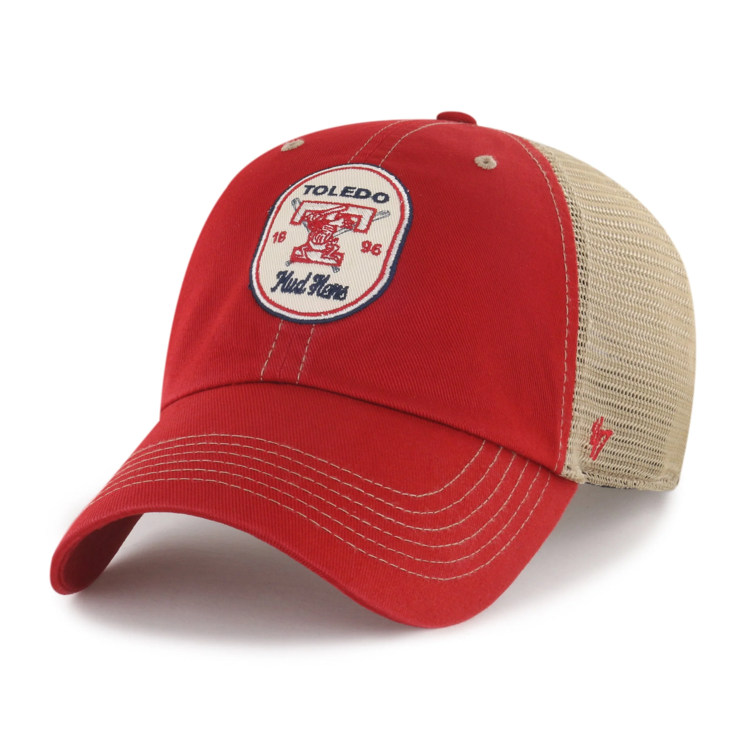 Toledo Mud Hens Crosspatch Red Mesh Clean Up Cap