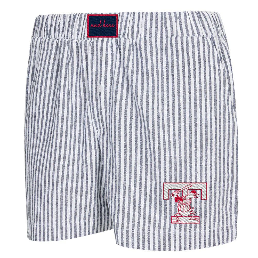 Toledo Mud Hens Ladies Striped Lounge Shorts