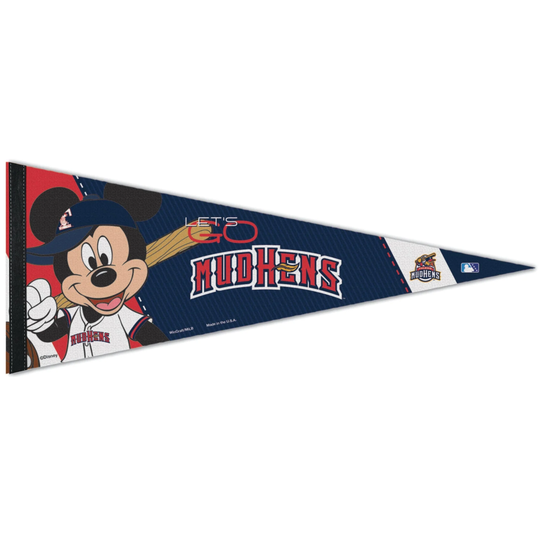 Toledo Mud Hens Mickey Mouse Premium Pennant