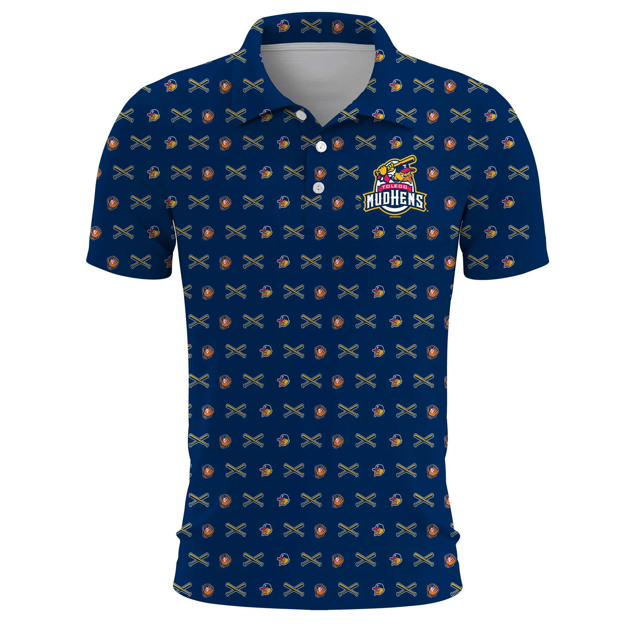 Toledo Mud Hens Scatterprint Micro Pattern Polo