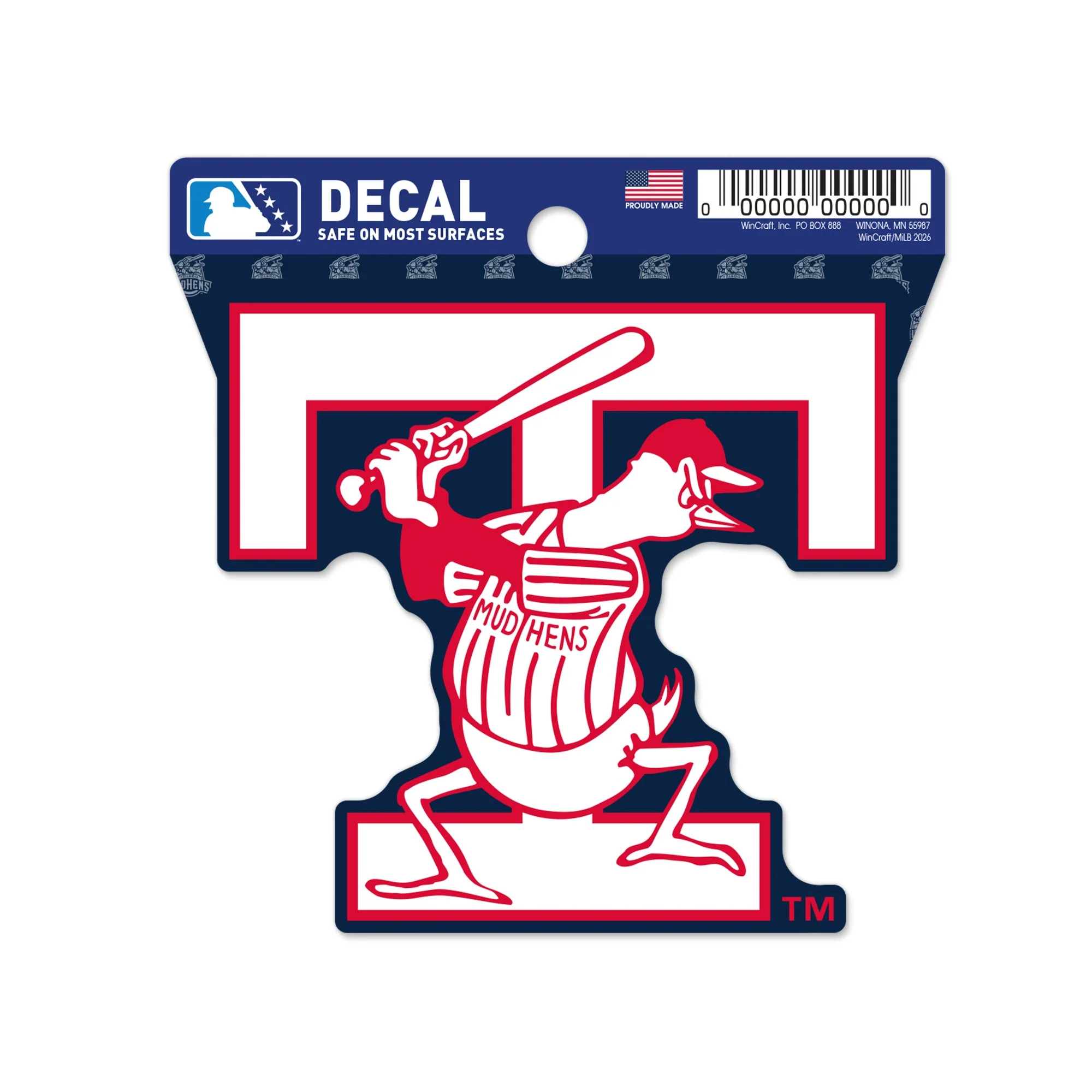 Toledo Mud Hens T-logo Clean Cut Multi-Use Decal