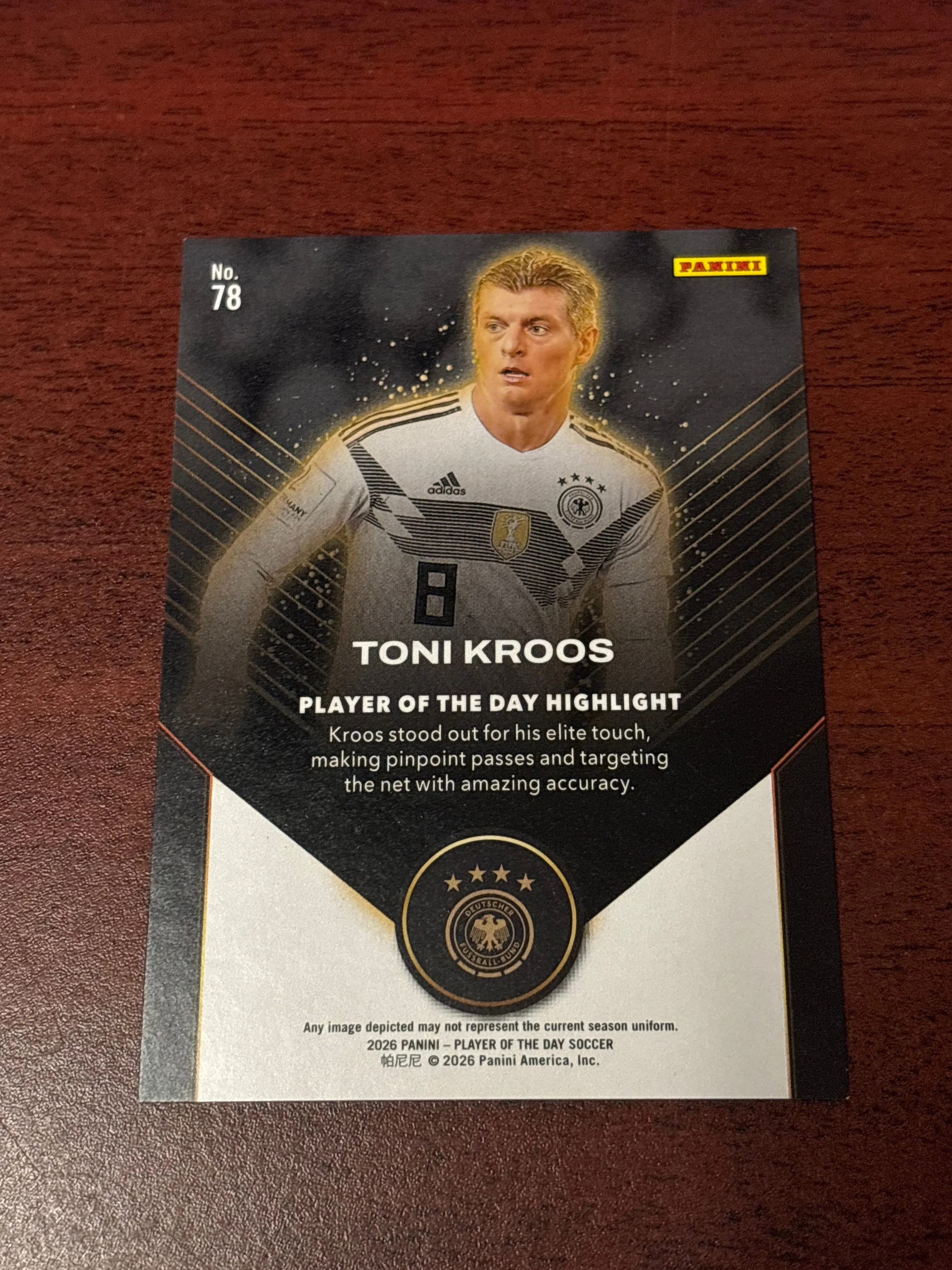 Toni Kroos 2026 Panini Player of the Day Soccer # - Image 2