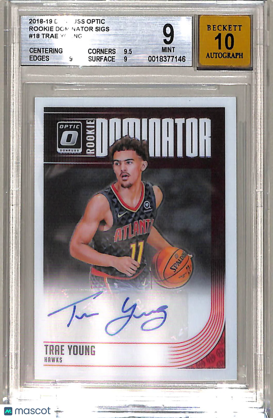 Trae Young 2018 Donruss Optic Rookie Dominator Si