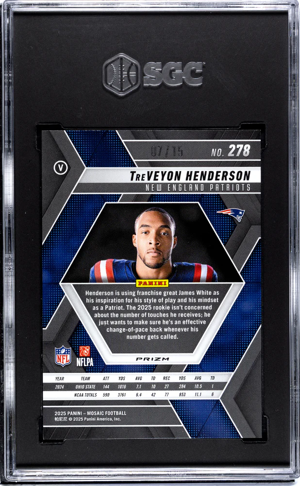 Treveyon Henderson 2025 Panini Mosaic #278 Tessel - Image 2