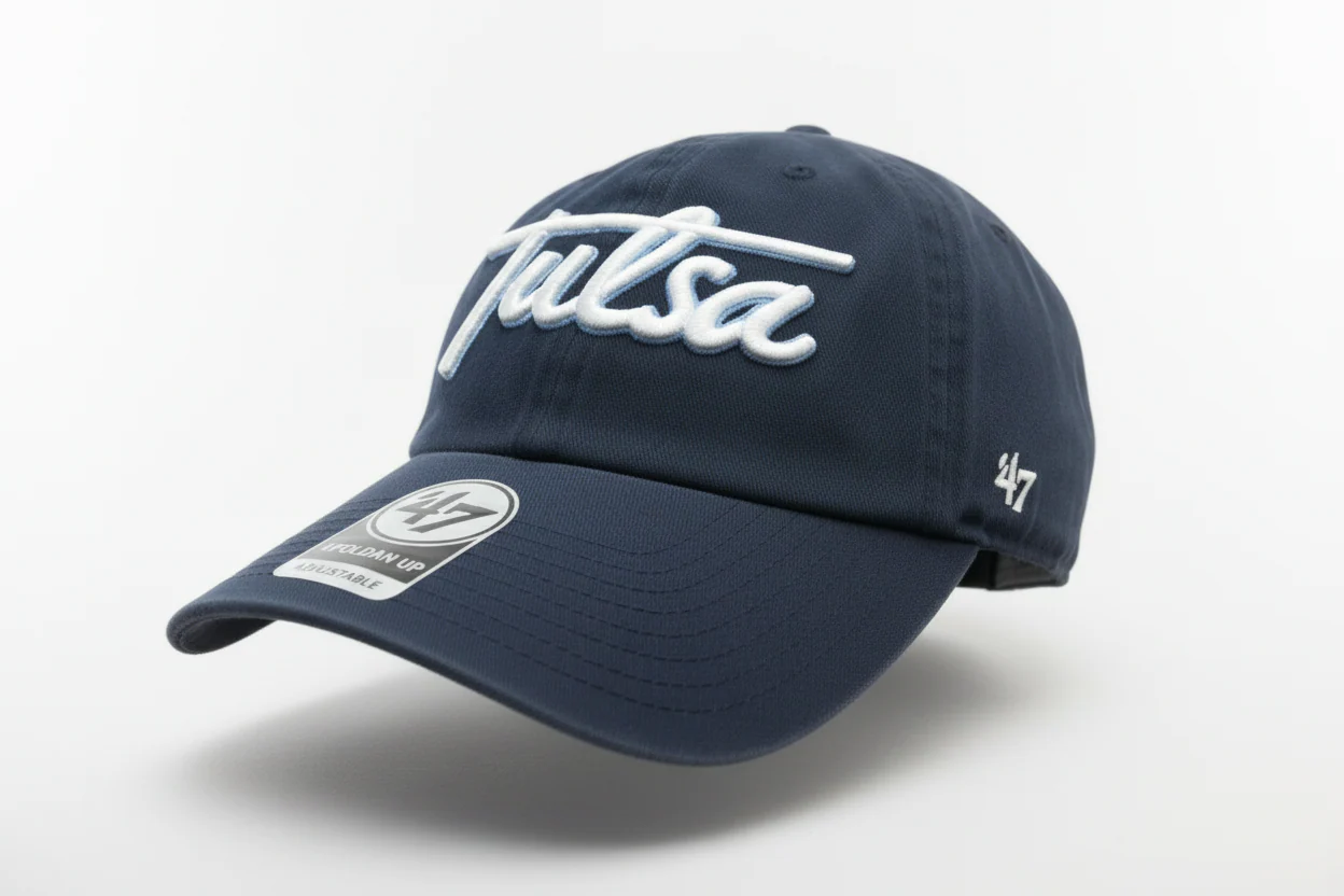 Tulsa Drillers '47 Clean Up Tulsa Script Navy Adjustable Cap