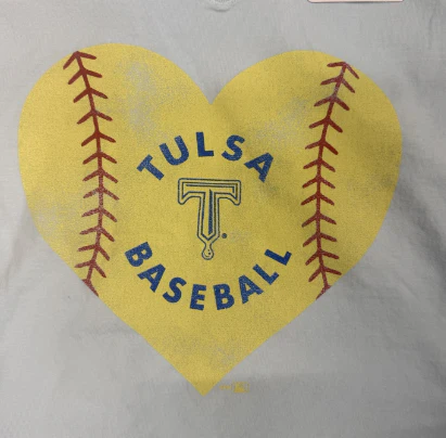 Tulsa Drillers Ladies Comfort Wash Heart V-Neck - Image 2