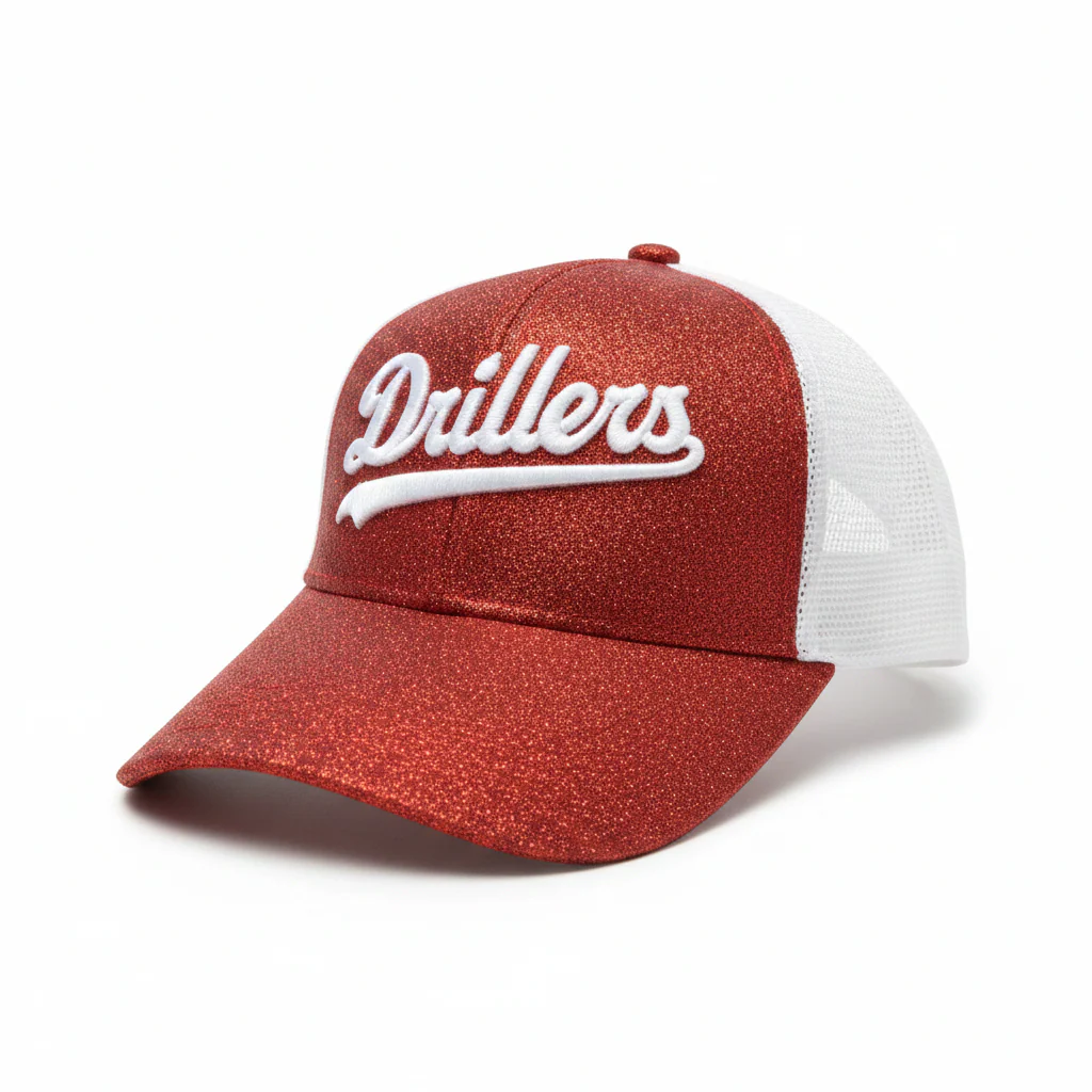 Tulsa Drillers Ladies Primary Logo Glitter Adjustable Cap Red