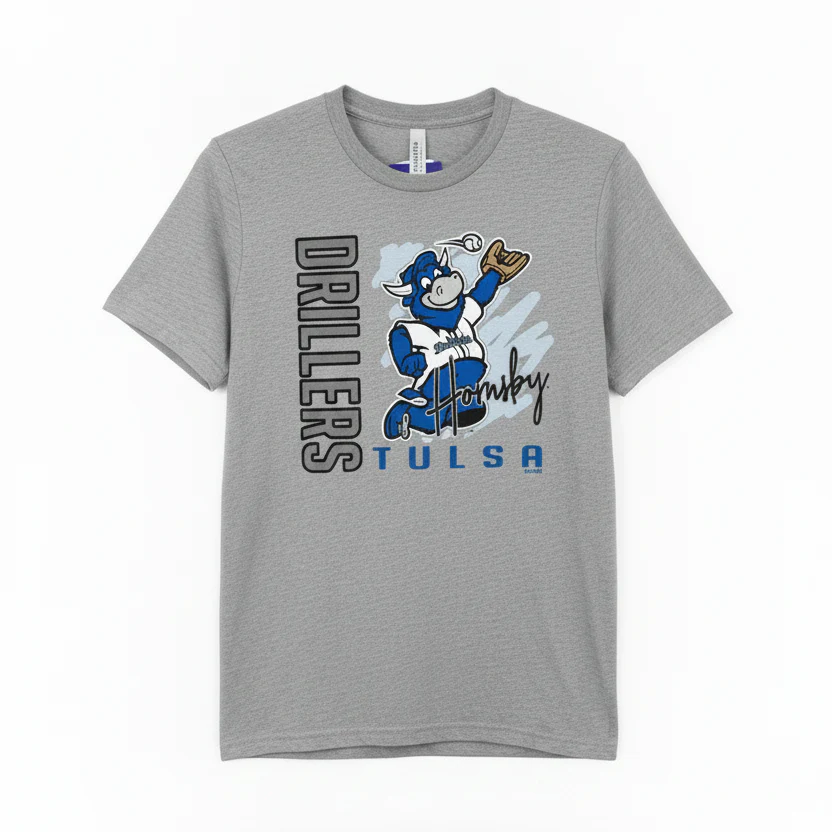Tulsa Drillers Men's Hornsby Signature T-Shirt Grey