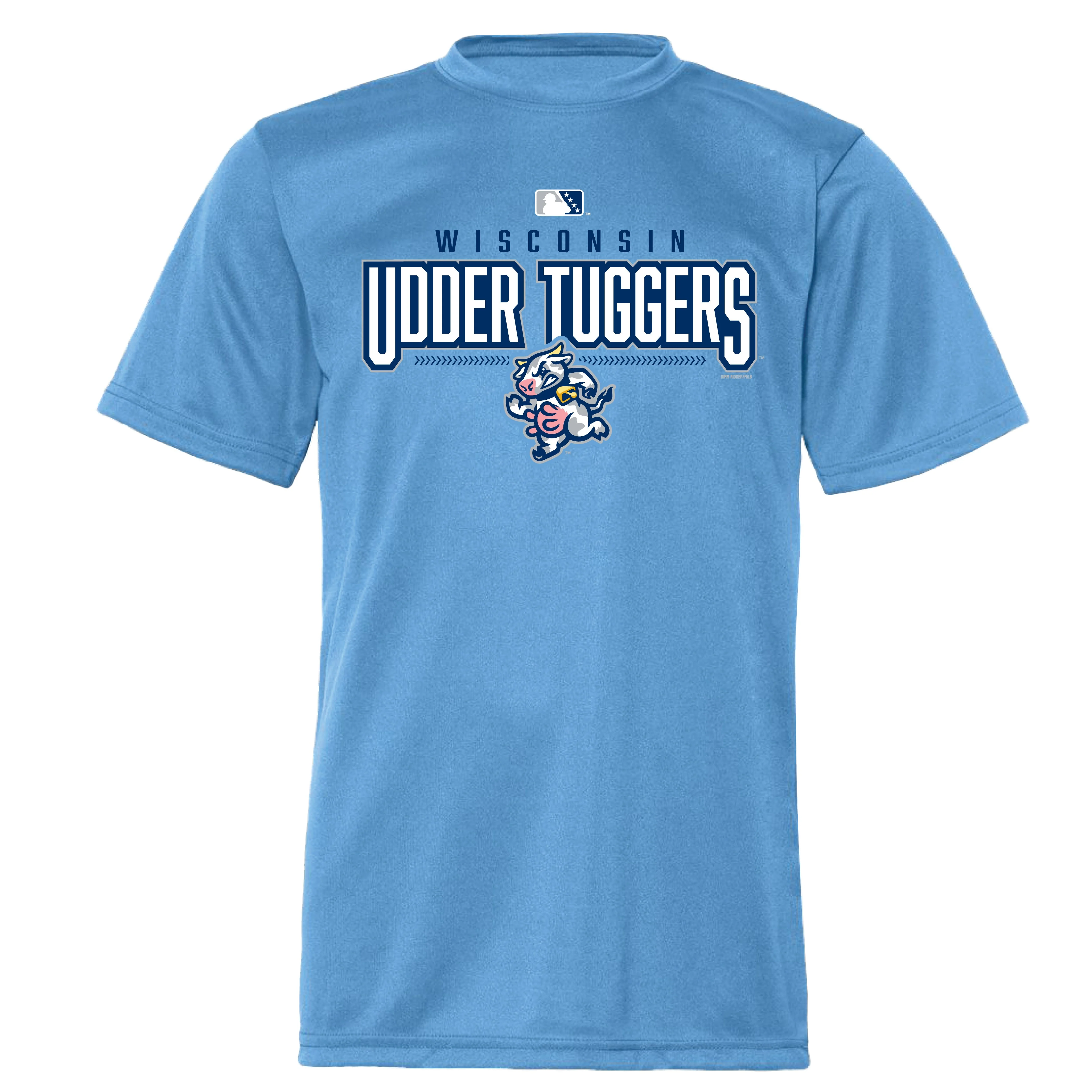 Udder Tuggers Bimm Ridder Columbia Blue YOUTH Performance Tee