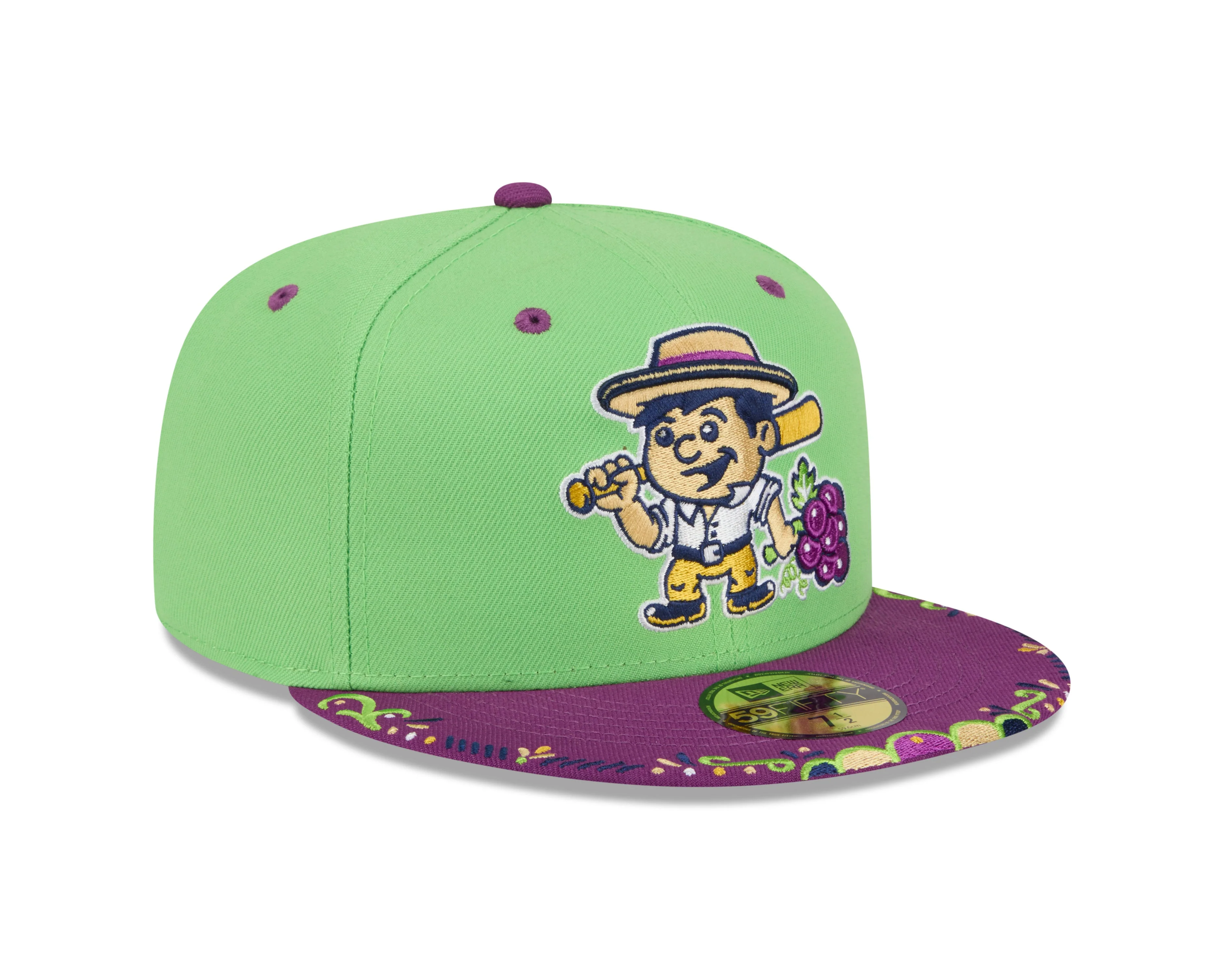 Viñeros de Tri-City New Era 2026 Copa de la Diversión 59FIFTY Fitted Hat - Neon Green - Image 2