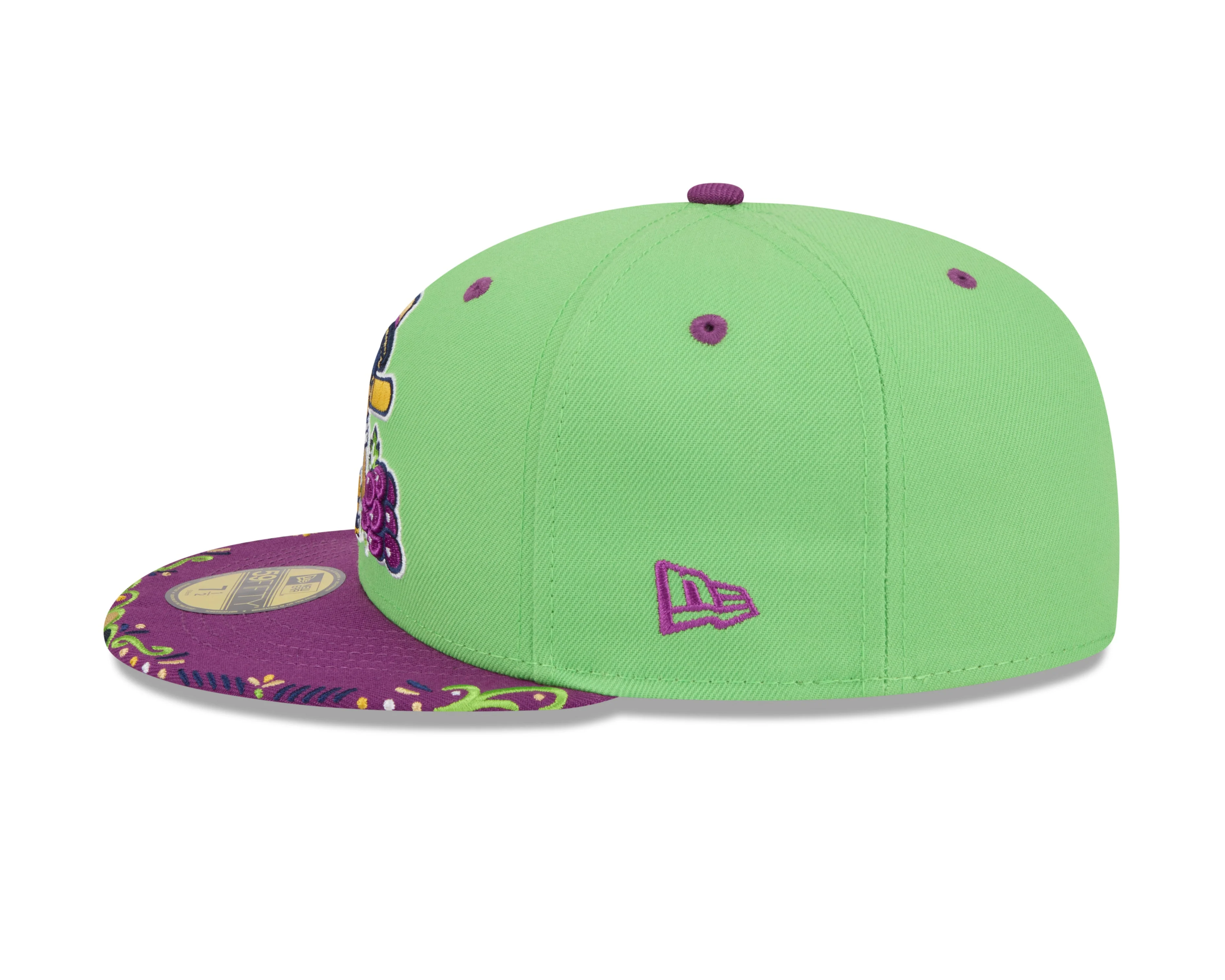 Viñeros de Tri-City New Era 2026 Copa de la Diversión 59FIFTY Fitted Hat - Neon Green - Image 4