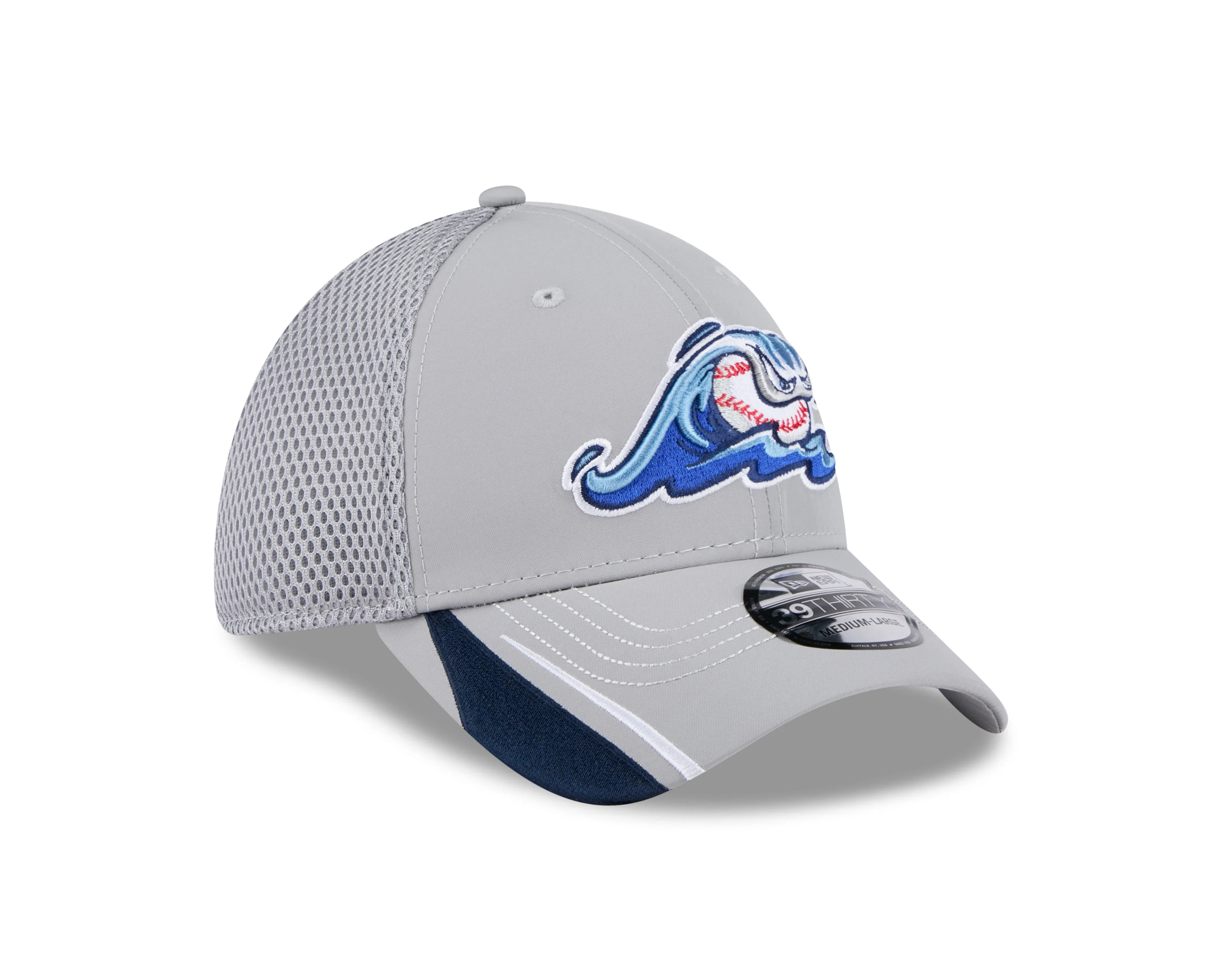 New Era Jr. Linear Grey Stretch-Fit 39THIRTY Cap - Image 2