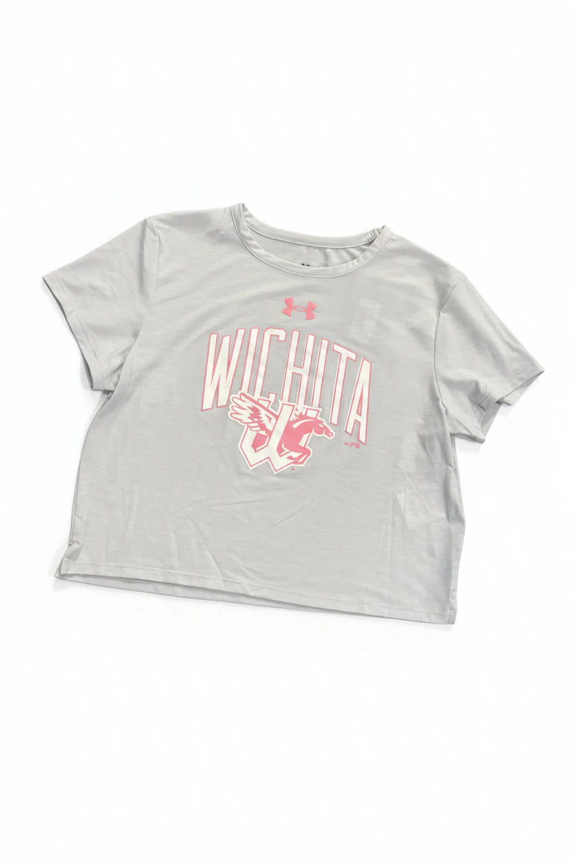 Wichita Wind Surge '47 Youth Girls Performance Crop Top Tee - Image 3