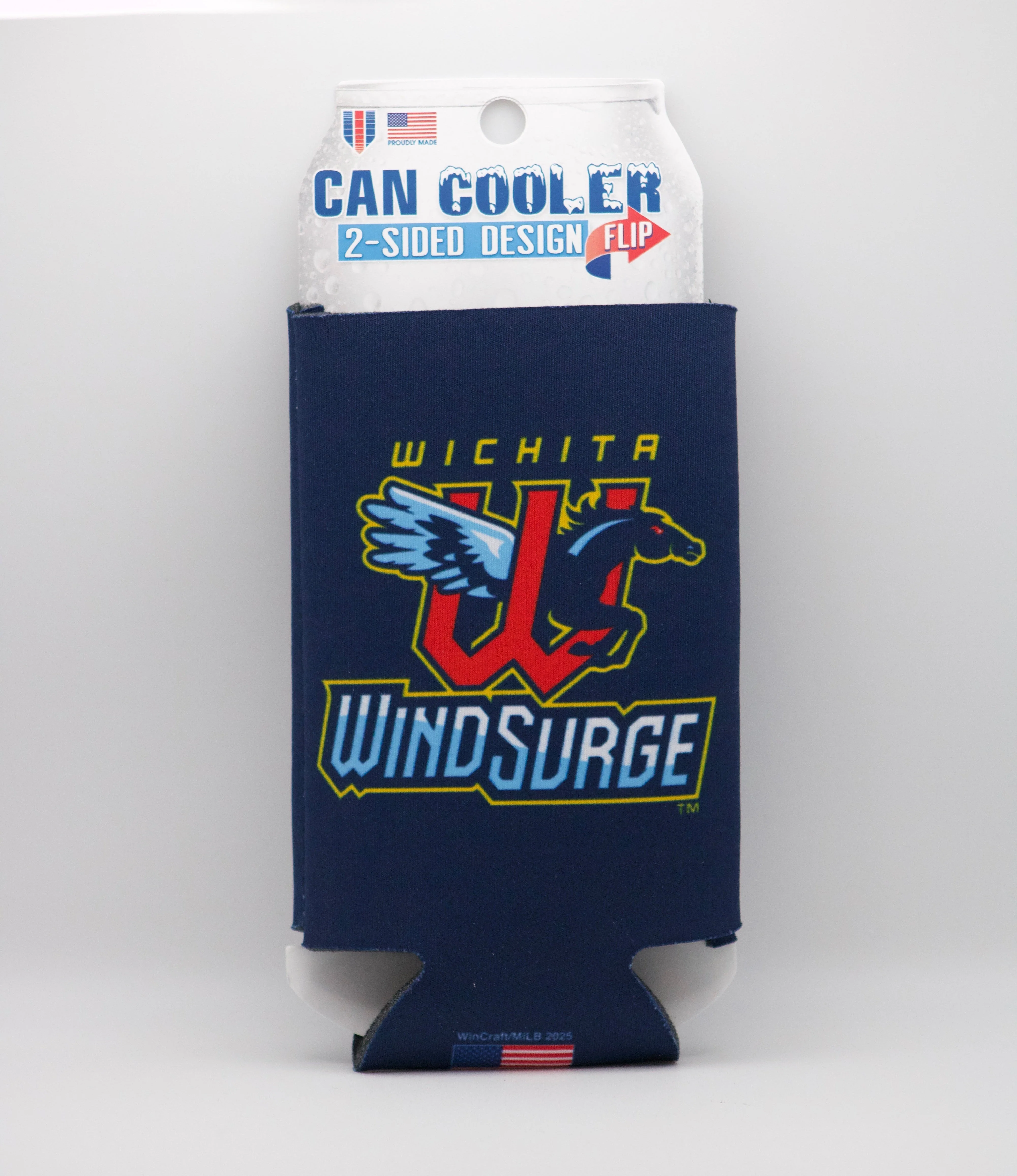 Wichita Wind Surge Slim Logo Can Cooler
