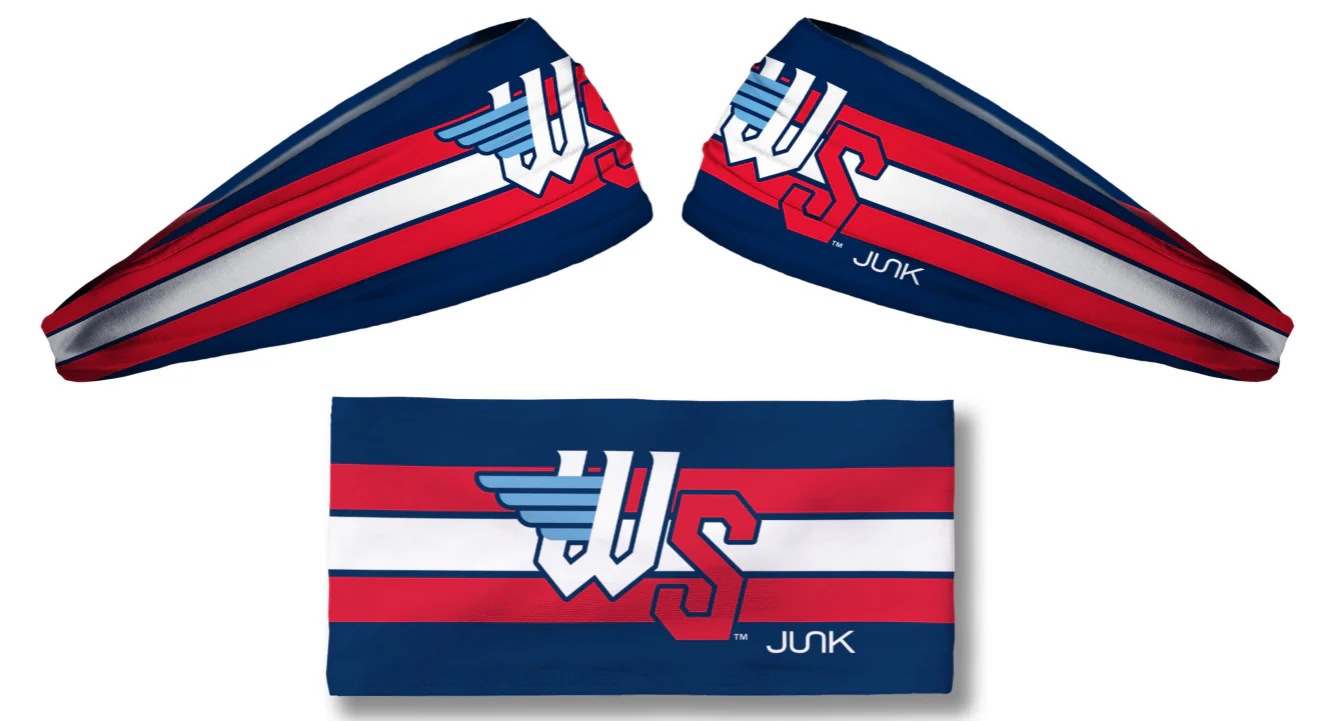 Wichita Wind Surge Stripe Headband Navy