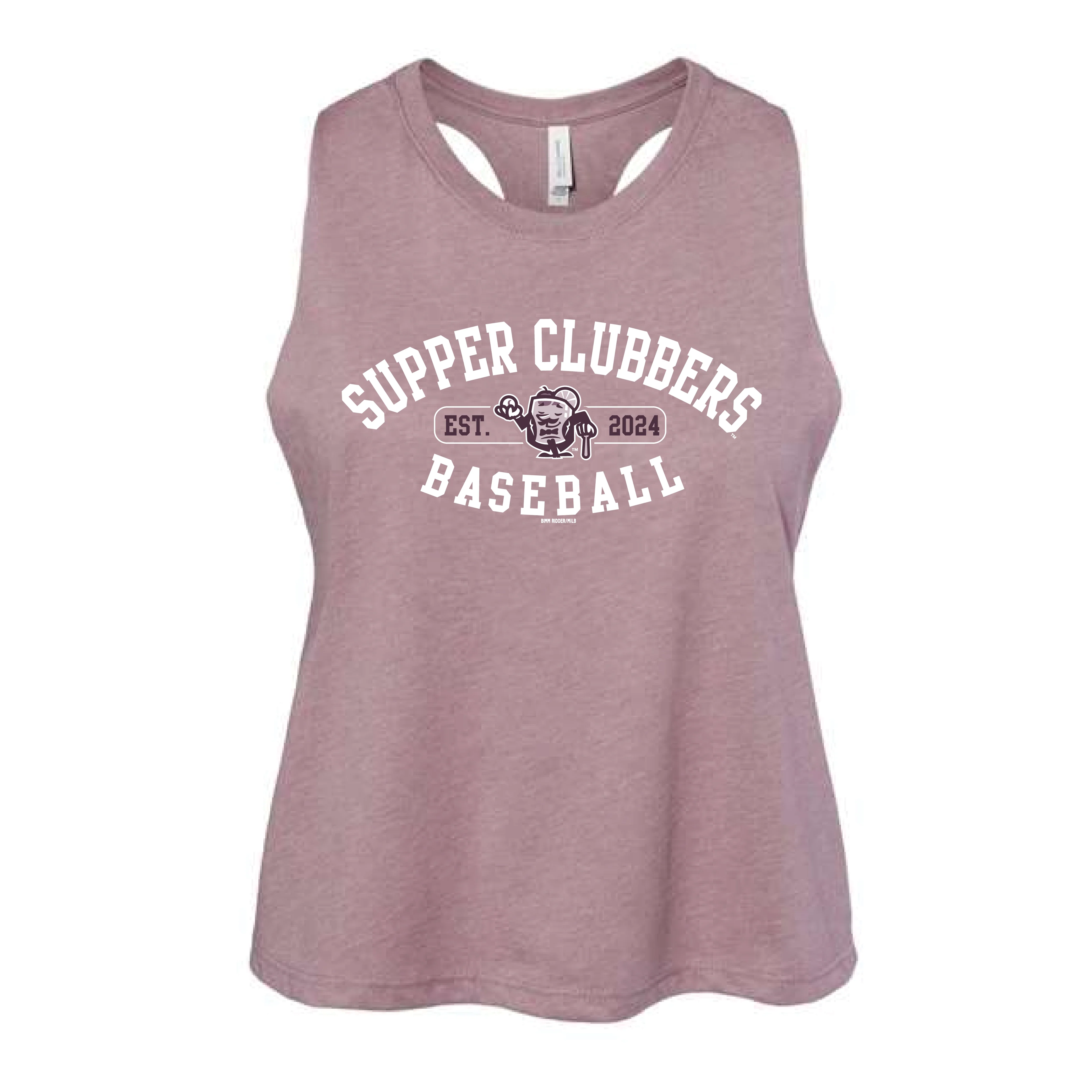 Wisconsin Supper Clubbers Orchid Nunnery Ladies Crop Tank - Image 2