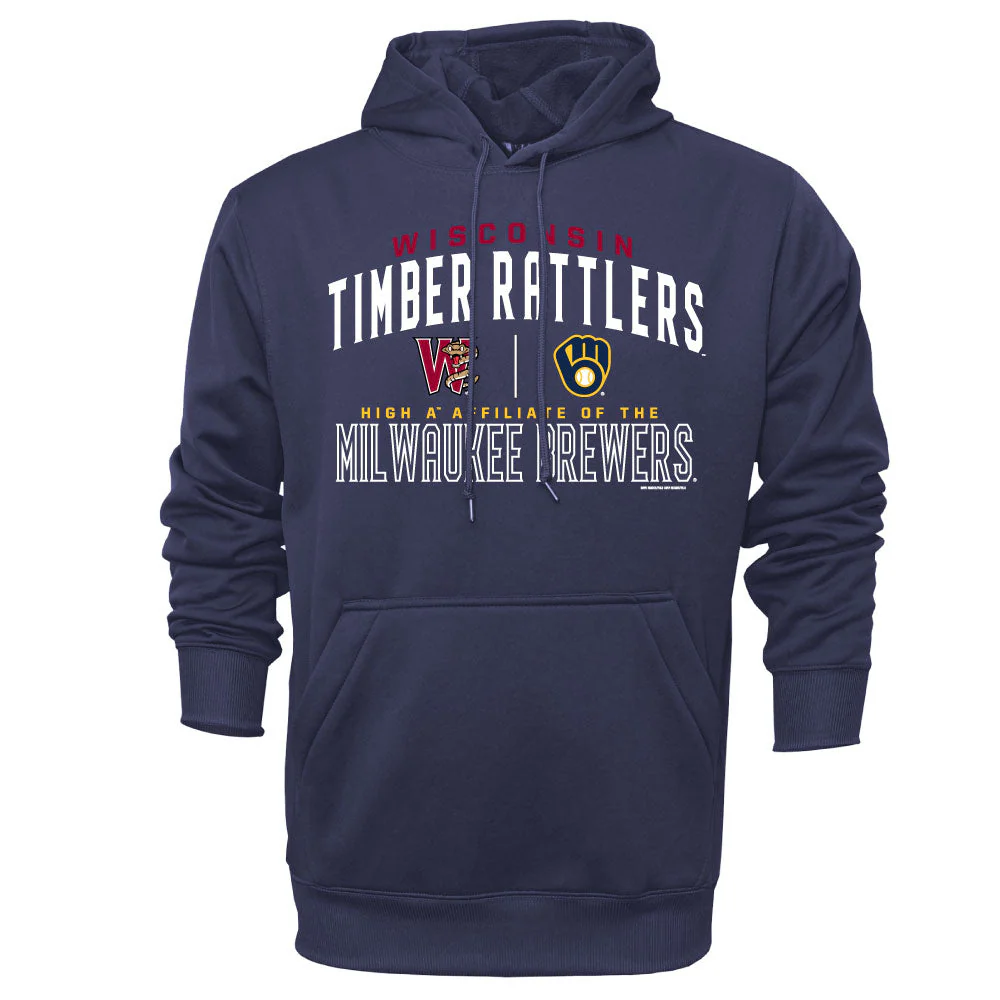 Wisconsin Timber Rattlers Bimm RIdder Affiliate Navy Performance Hoodie