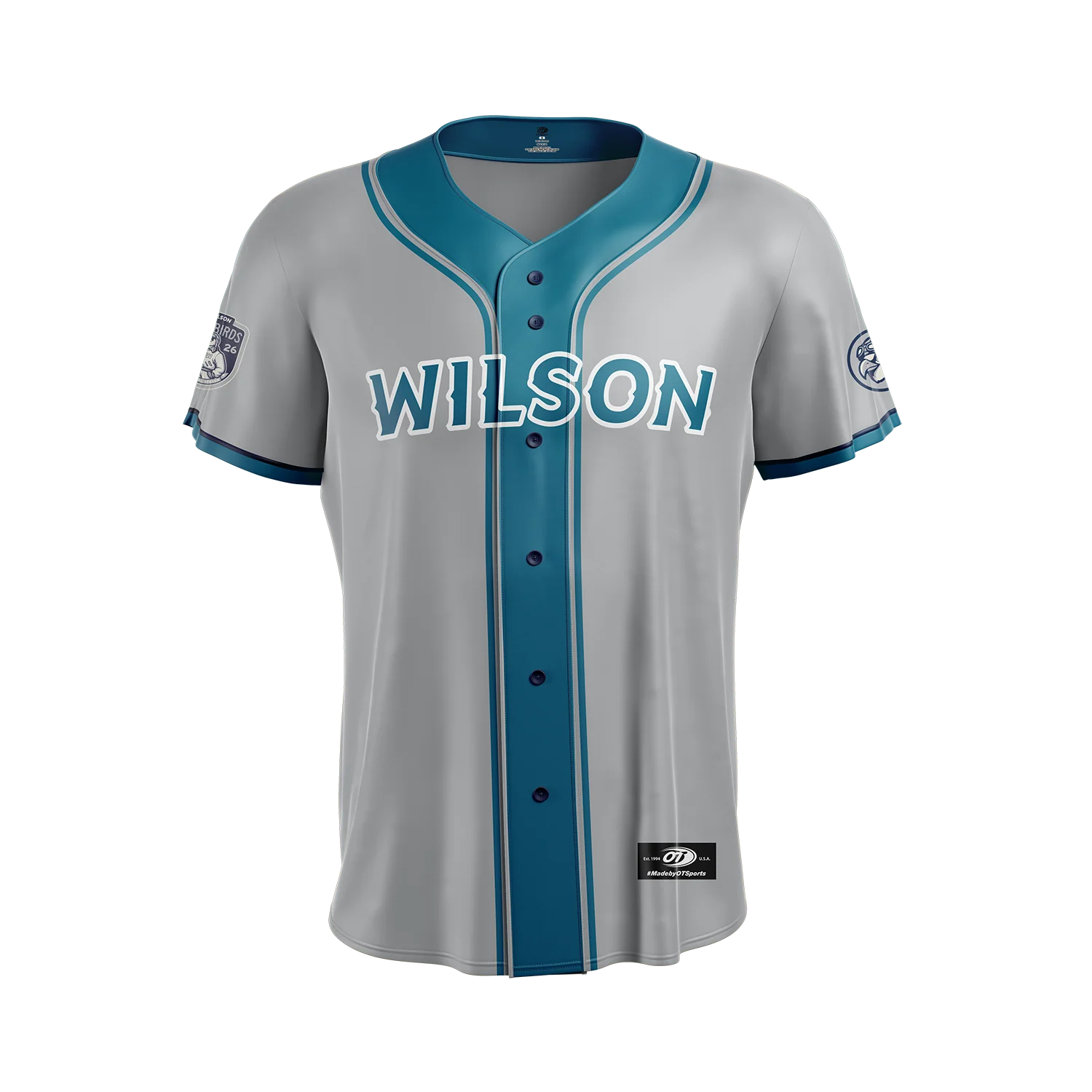Wilson Warbirds OT Sports Road Grey Mens Replica Jersey w/ Inaugural Patch