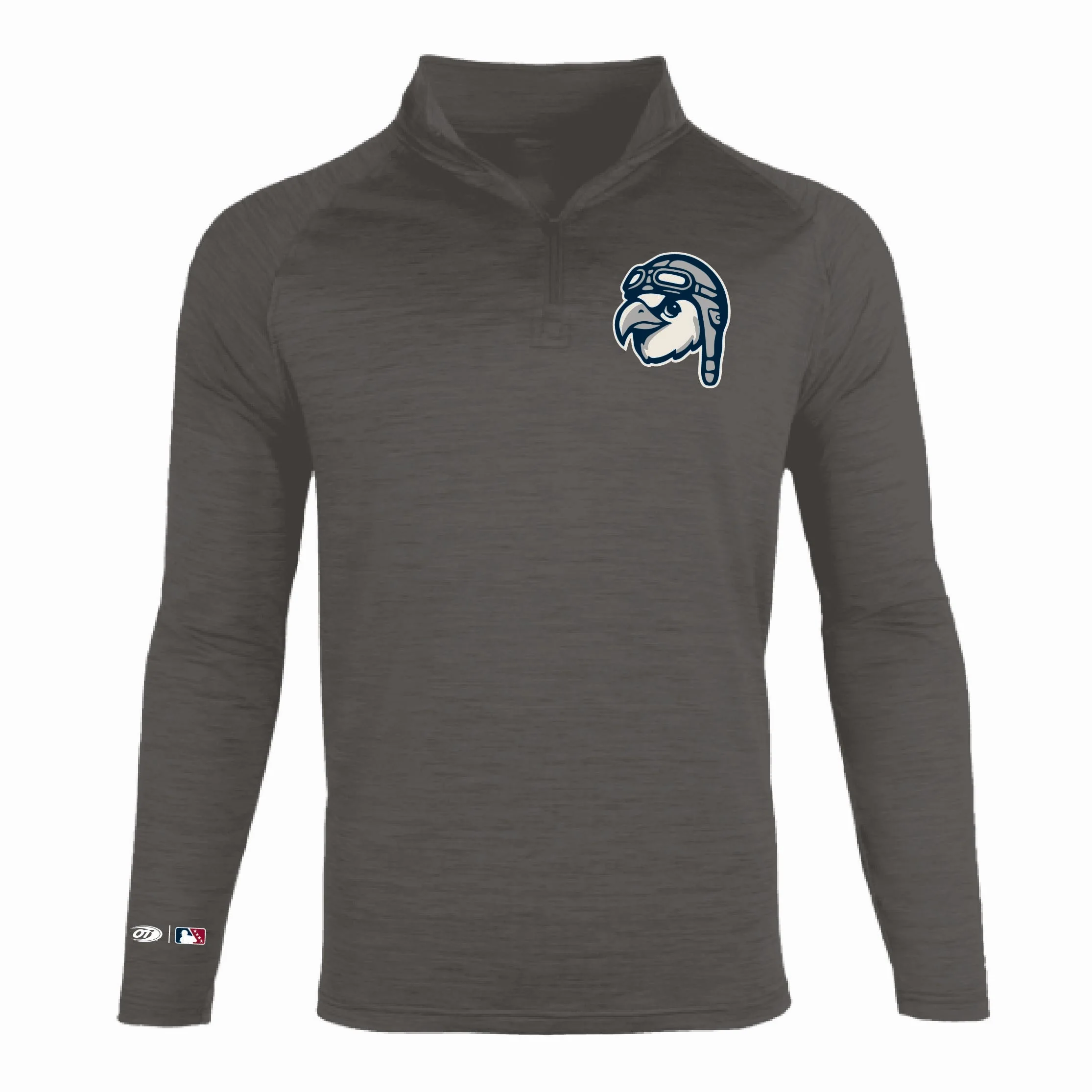 Wilson Warbirds OT Sports On-Field Grey Mascot Mens Quarter Zip