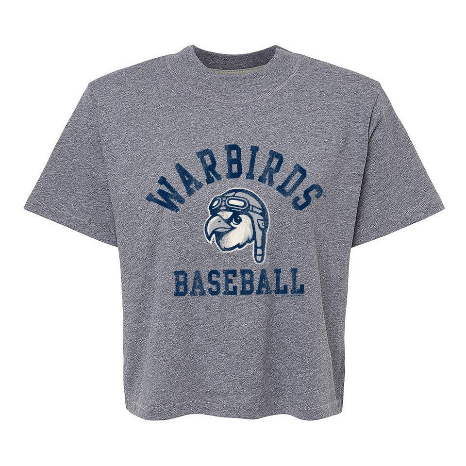 Wilson Warbirds Soft as a Grape Mascot Head Womens Wmns Tee Boxy