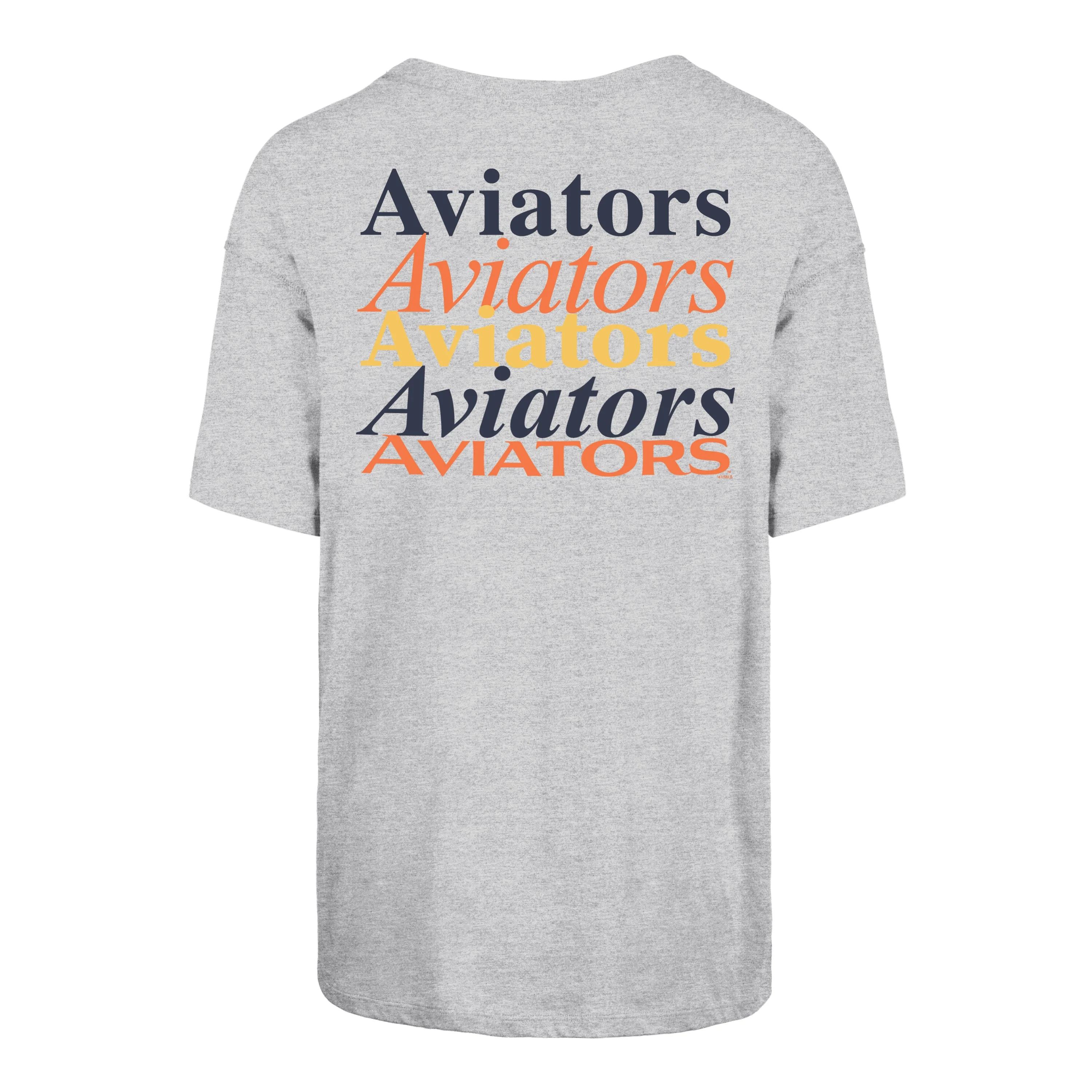 Women's Las Vegas LV/Aviators Back Gray On Repeat '47 Sadie Tee - Image 2