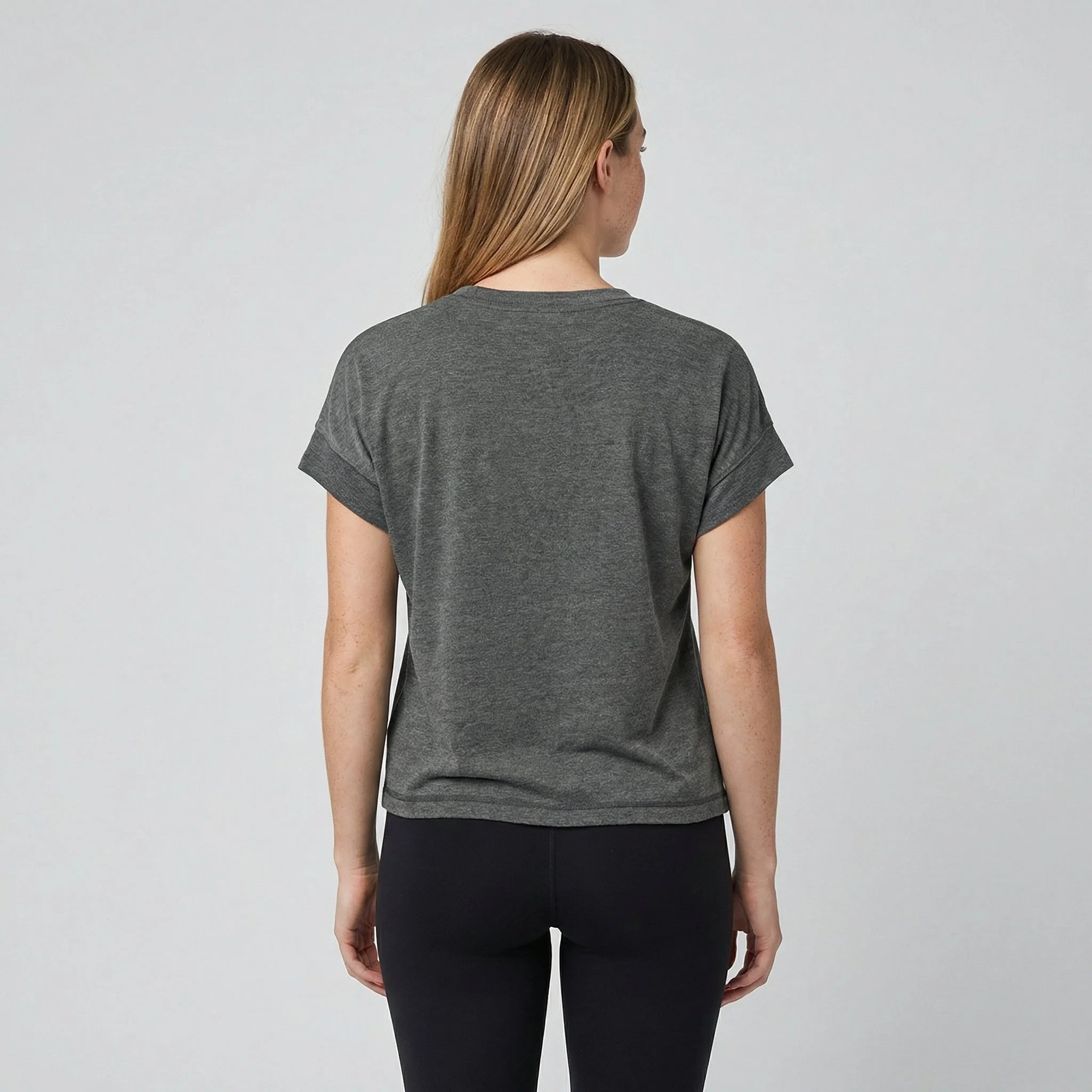 Womens Gray Vintage Tee - Image 3
