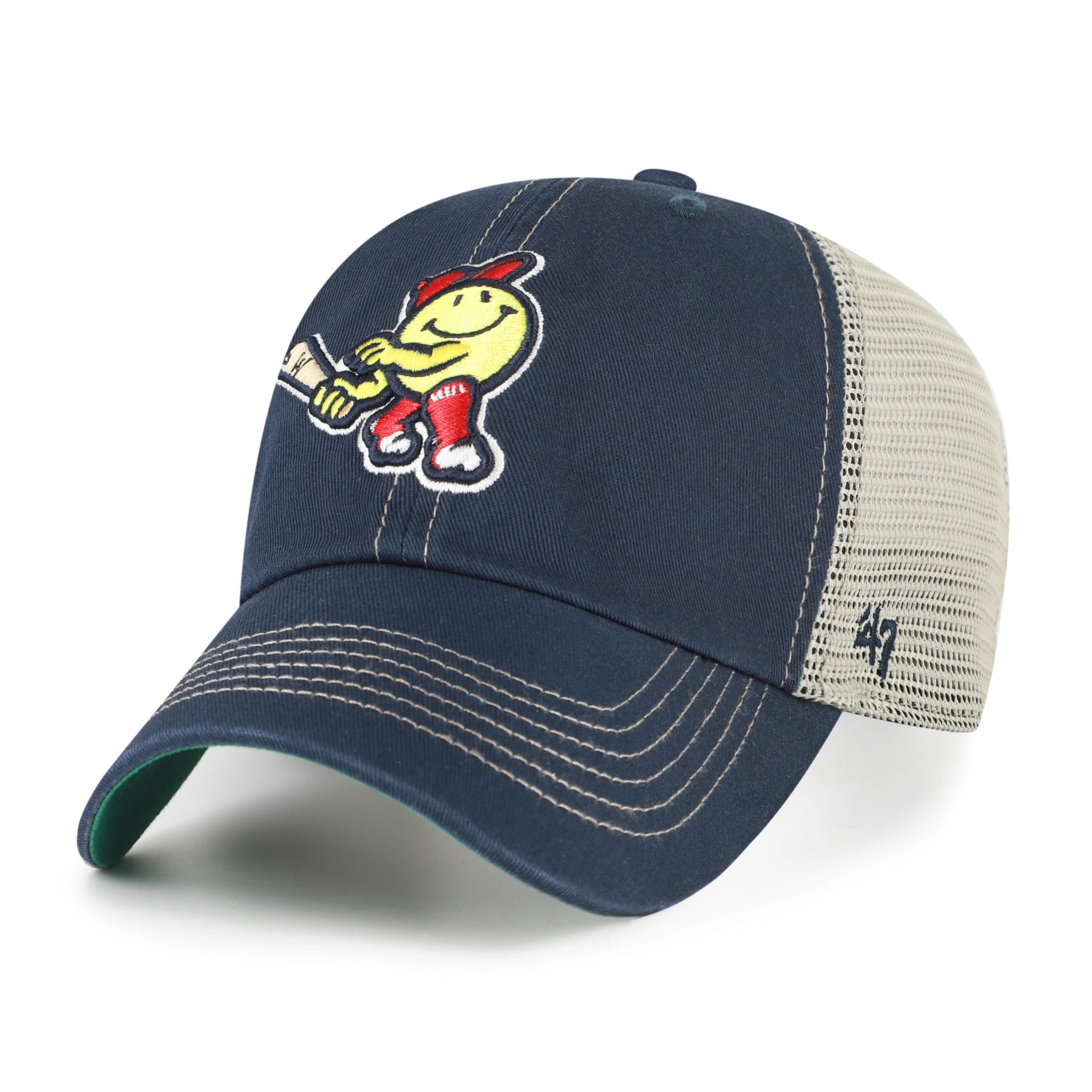 Worcester Red Sox 47 Brand Navy Smiley Trawler Clean Up