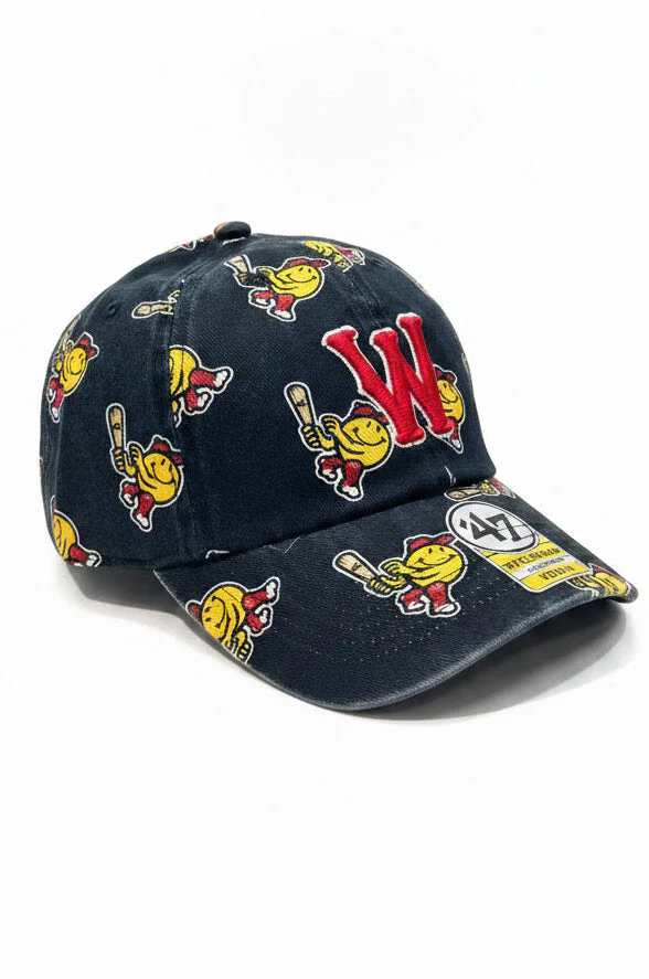 Worcester Red Sox 47 Brand Navy Smiley Youth Printfetti Clean Up