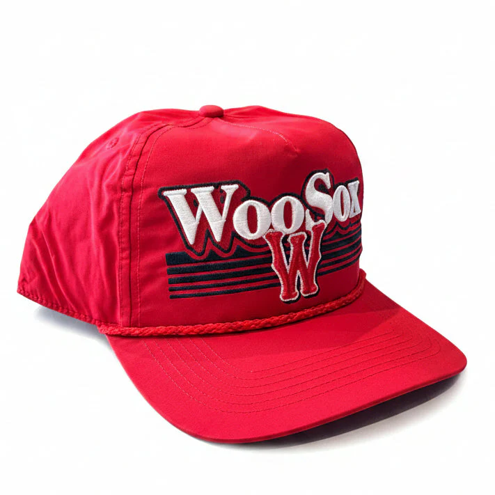 WORCESTER RED SOX 47 BRAND RED SCRIPT FADE NYLON HITCH