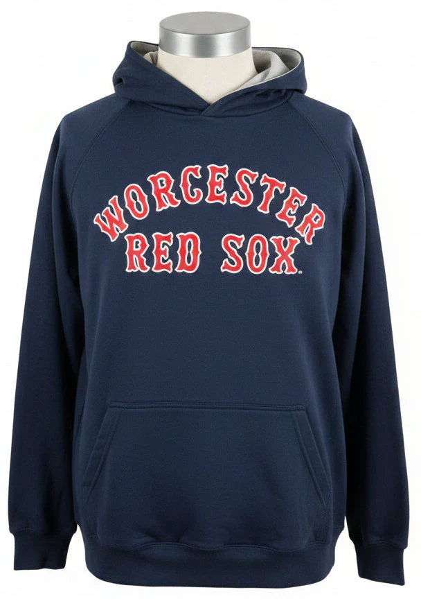 Worcester Red Sox Baseballism Gray Adult Reversible Hoodie