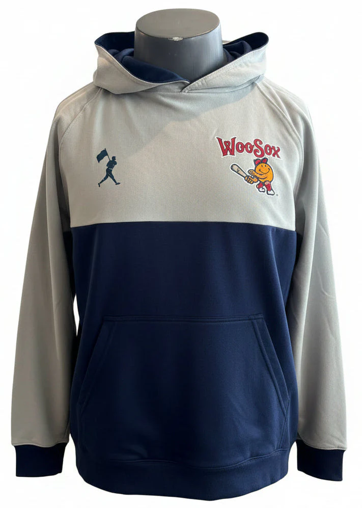 Worcester Red Sox Baseballism Gray Adult Reversible Hoodie - Image 2