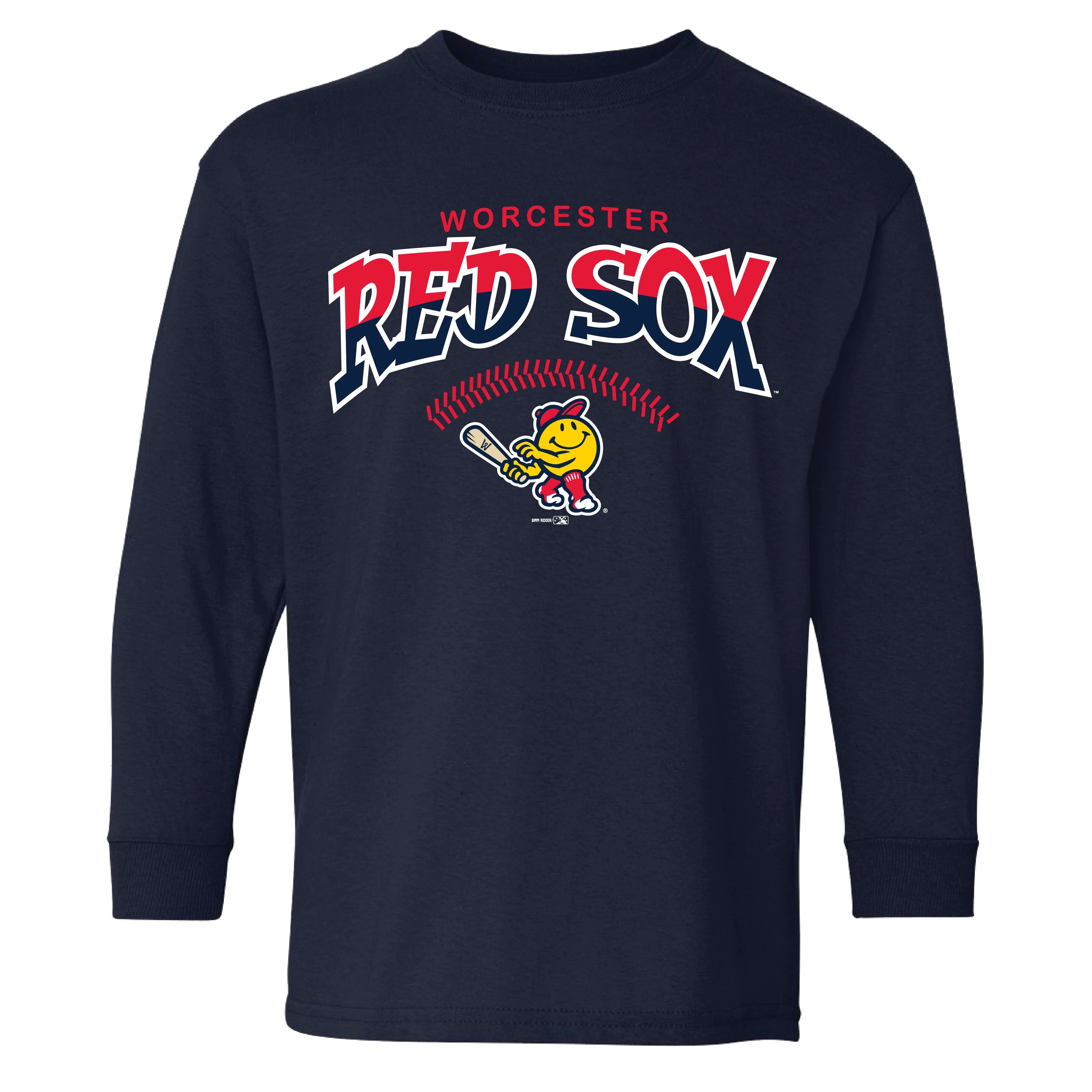 Worcester Red Sox Bimm Ridder Navy Team Ball Youth Long Sleeve
